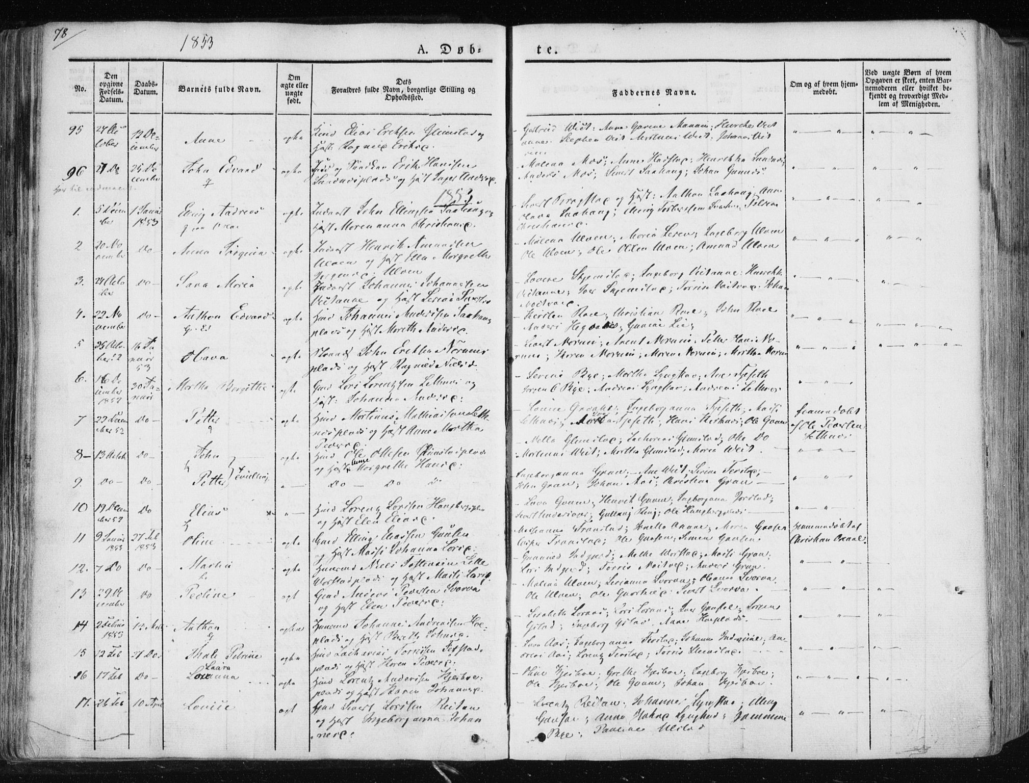 Ministerialprotokoller, klokkerbøker og fødselsregistre - Nord-Trøndelag, SAT/A-1458/730/L0280: Parish register (official) no. 730A07 /1, 1840-1854, p. 78