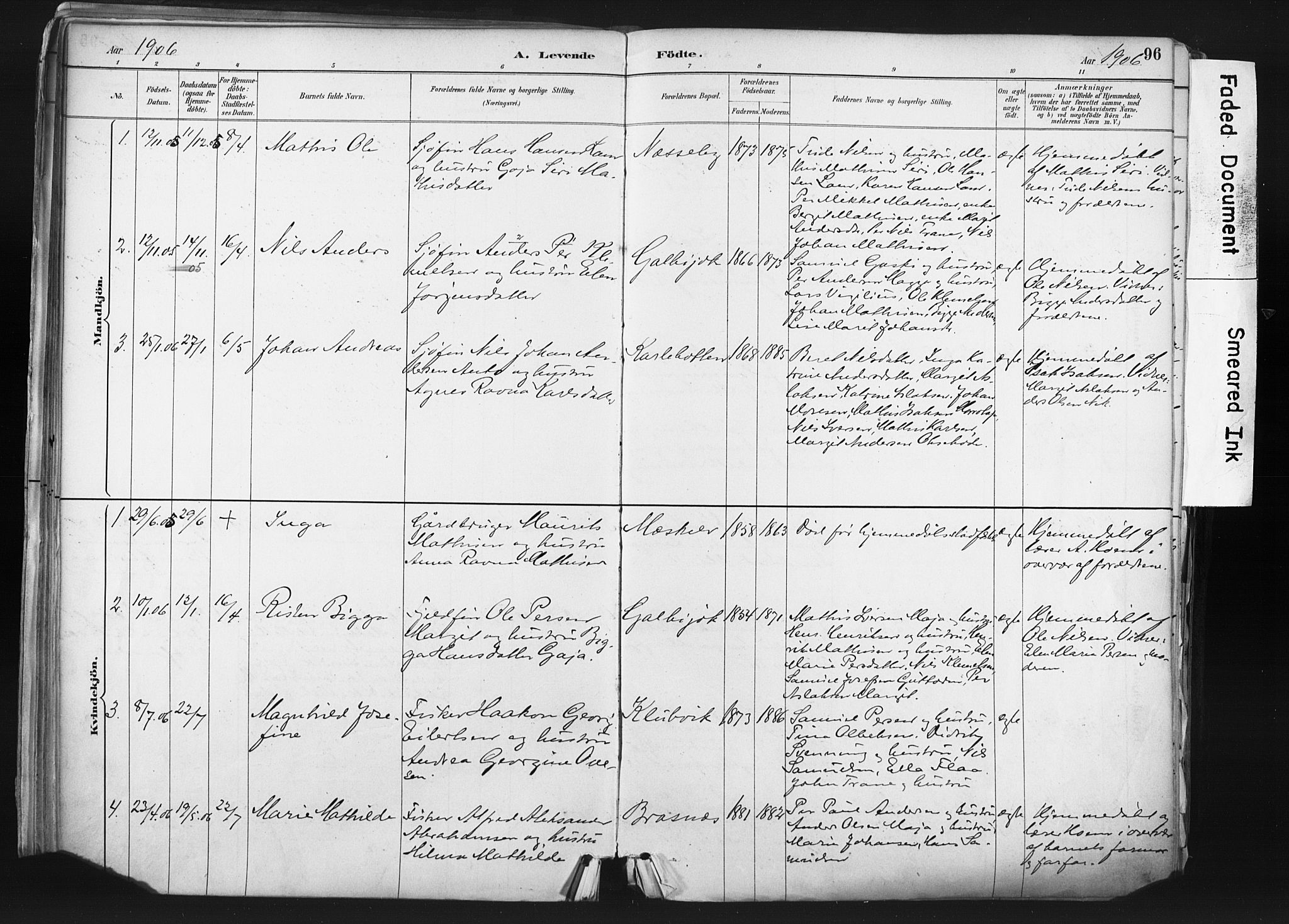 Nesseby sokneprestkontor, SATØ/S-1330/H/Ha/L0006kirke: Parish register (official) no. 6, 1885-1985, p. 96