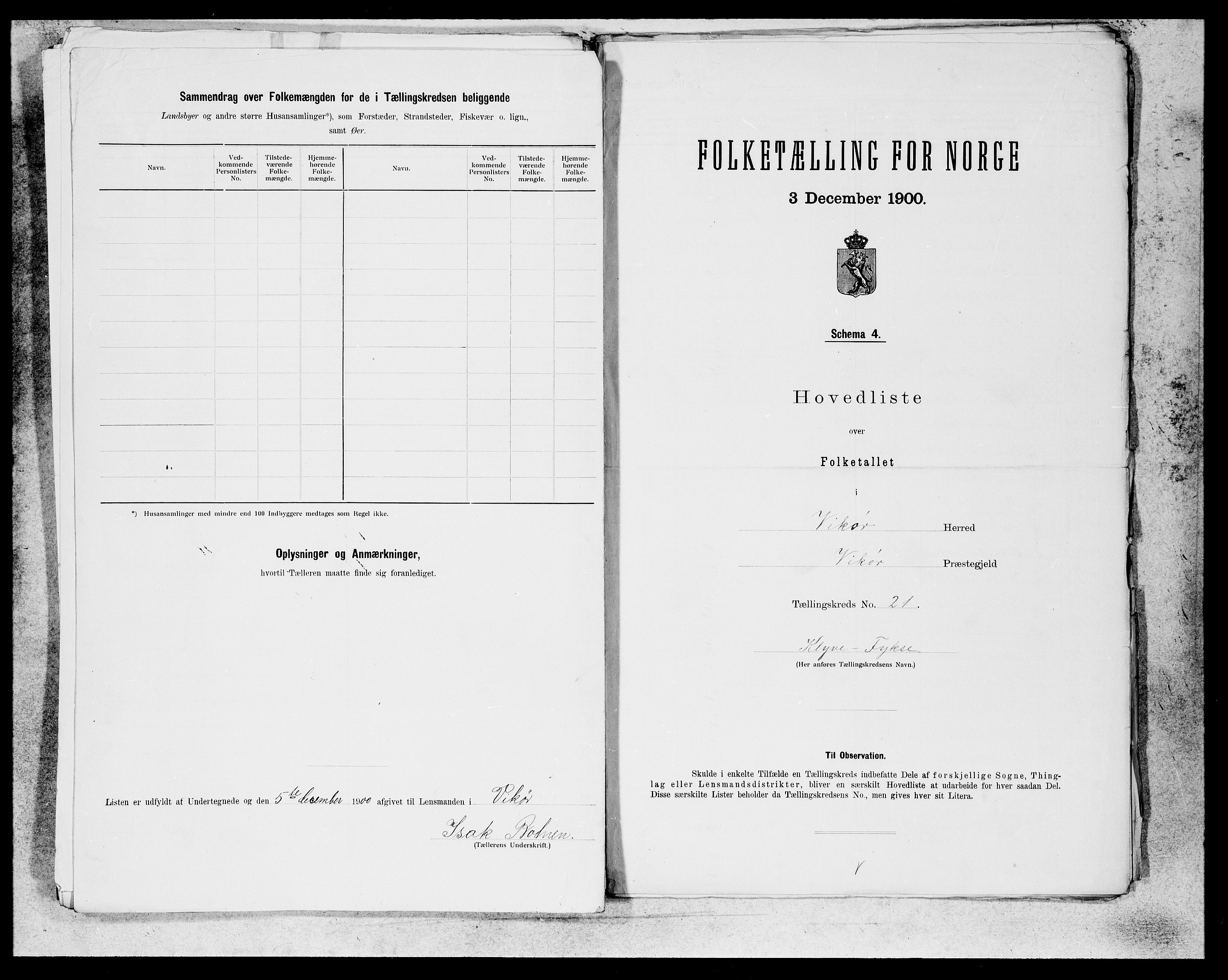 SAB, 1900 census for Kvam, 1900, p. 41