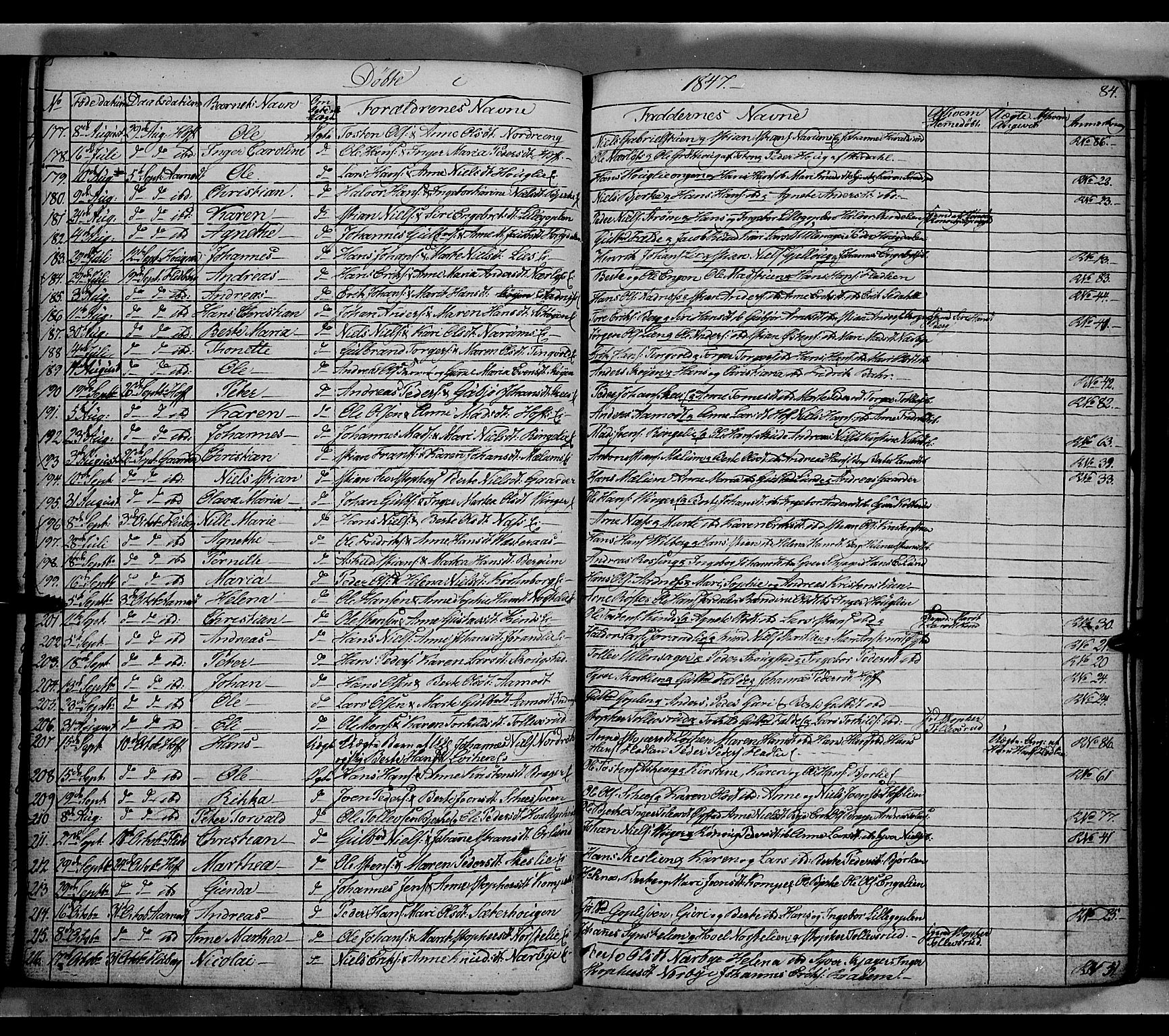 Land prestekontor, AV/SAH-PREST-120/H/Ha/Hab/L0002: Parish register (copy) no. 2, 1833-1849, p. 84