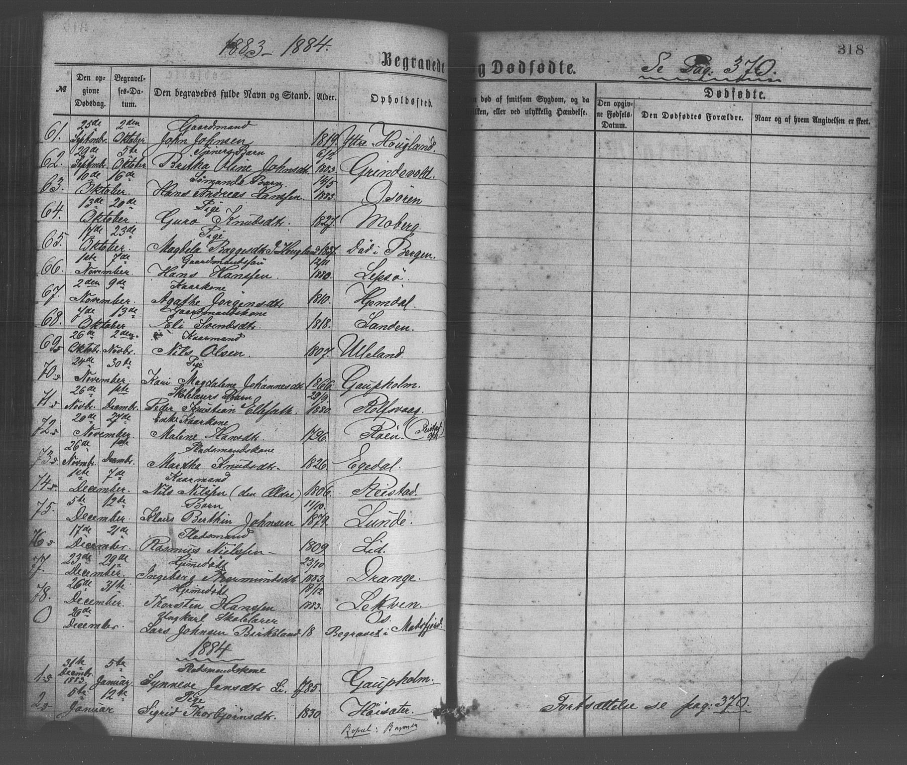 Os sokneprestembete, SAB/A-99929: Parish register (official) no. A 18, 1874-1884, p. 318