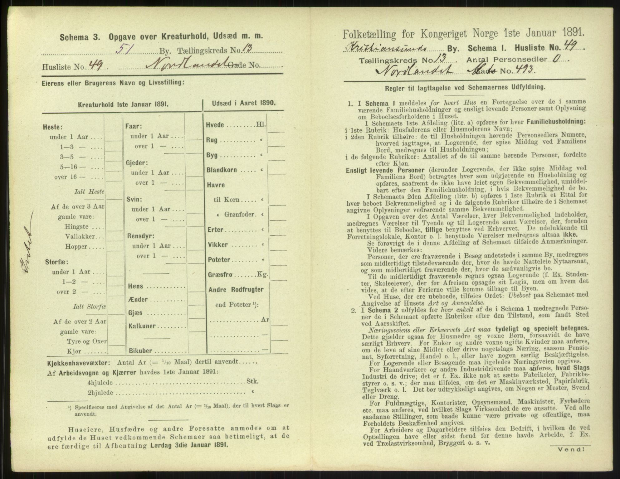 RA, 1891 census for 1503 Kristiansund, 1891, p. 1488