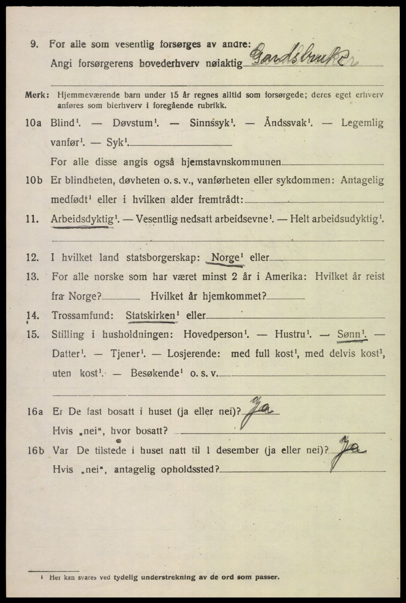 SAK, 1920 census for Sør-Audnedal, 1920, p. 4290