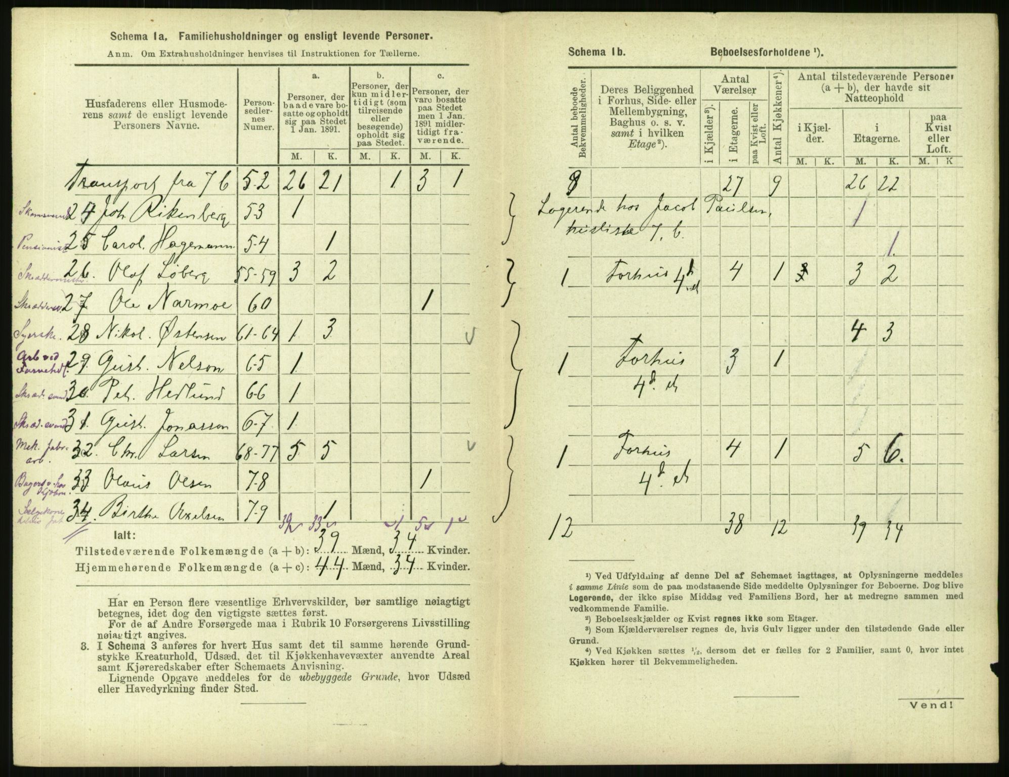 RA, 1891 census for 0301 Kristiania, 1891, p. 77447