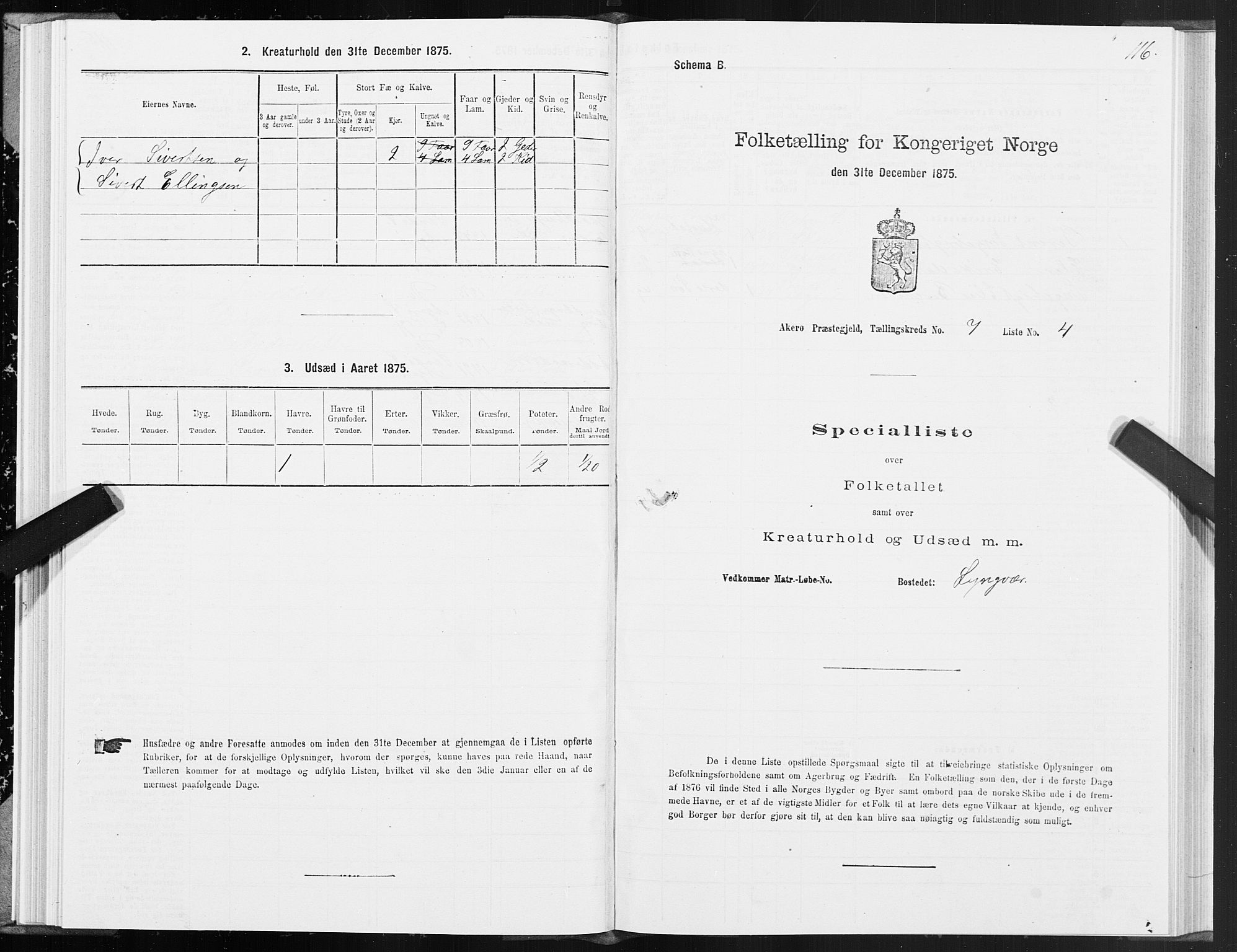 SAT, 1875 census for 1545P Aukra, 1875, p. 3116