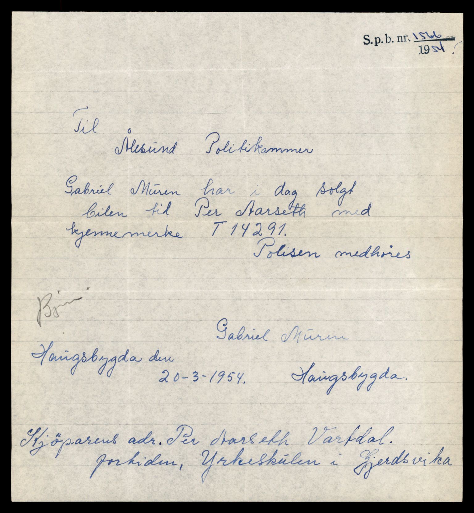 Møre og Romsdal vegkontor - Ålesund trafikkstasjon, AV/SAT-A-4099/F/Fe/L0044: Registreringskort for kjøretøy T 14205 - T 14319, 1927-1998, p. 2547