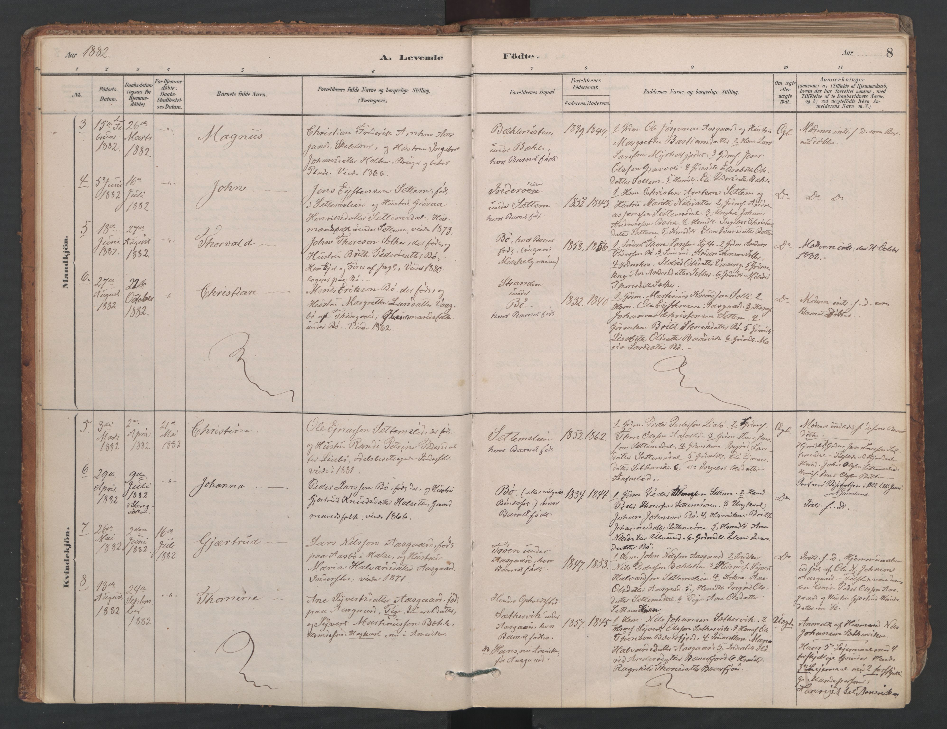 Ministerialprotokoller, klokkerbøker og fødselsregistre - Møre og Romsdal, AV/SAT-A-1454/594/L1036: Parish register (official) no. 594A02 (?), 1879-1910, p. 8