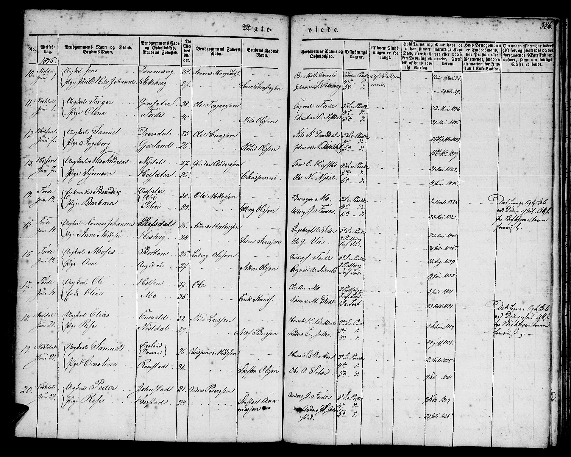 Førde sokneprestembete, SAB/A-79901/H/Haa/Haaa/L0007: Parish register (official) no. A 7, 1843-1860, p. 386