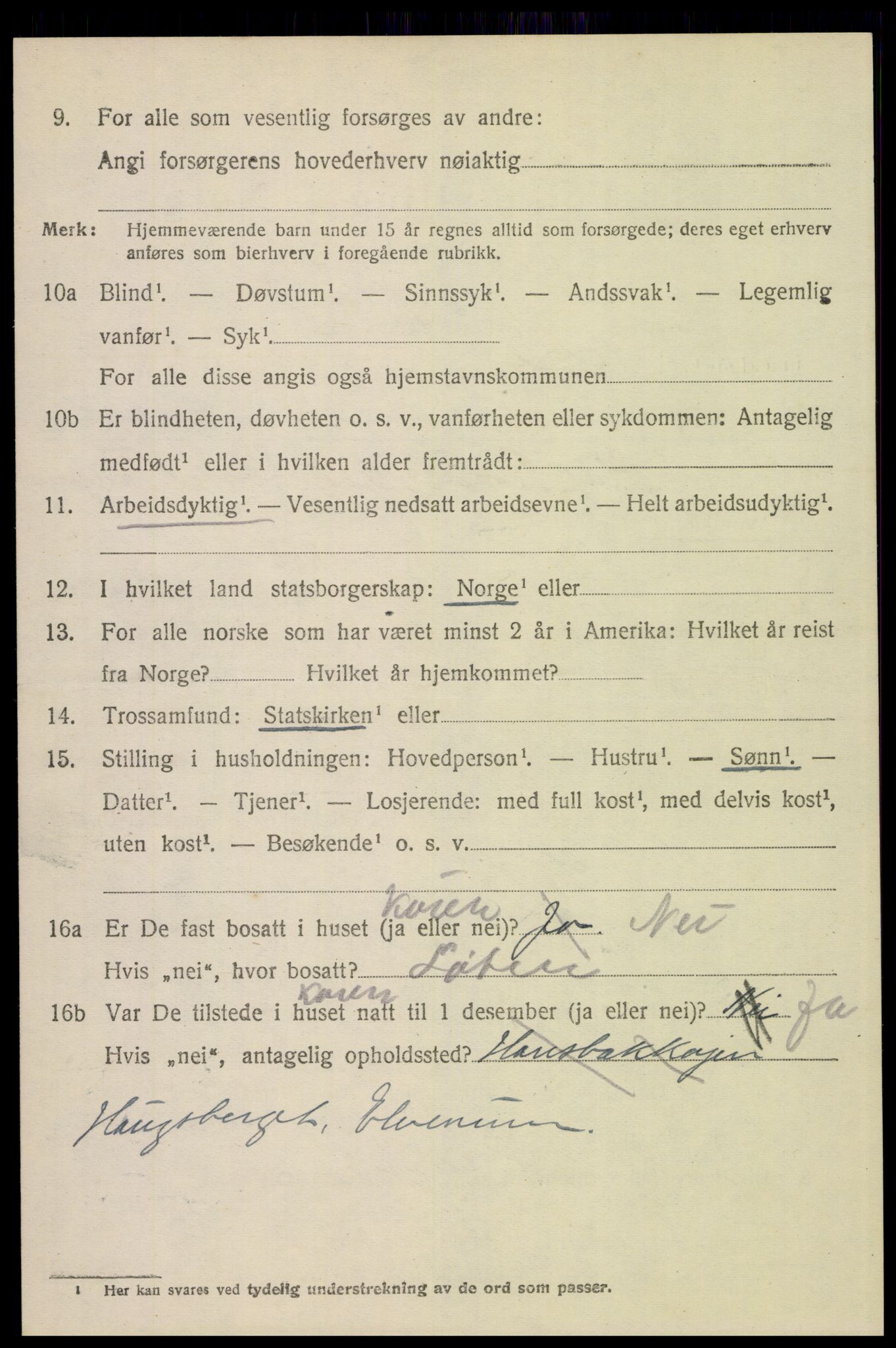 SAH, 1920 census for Elverum, 1920, p. 15831