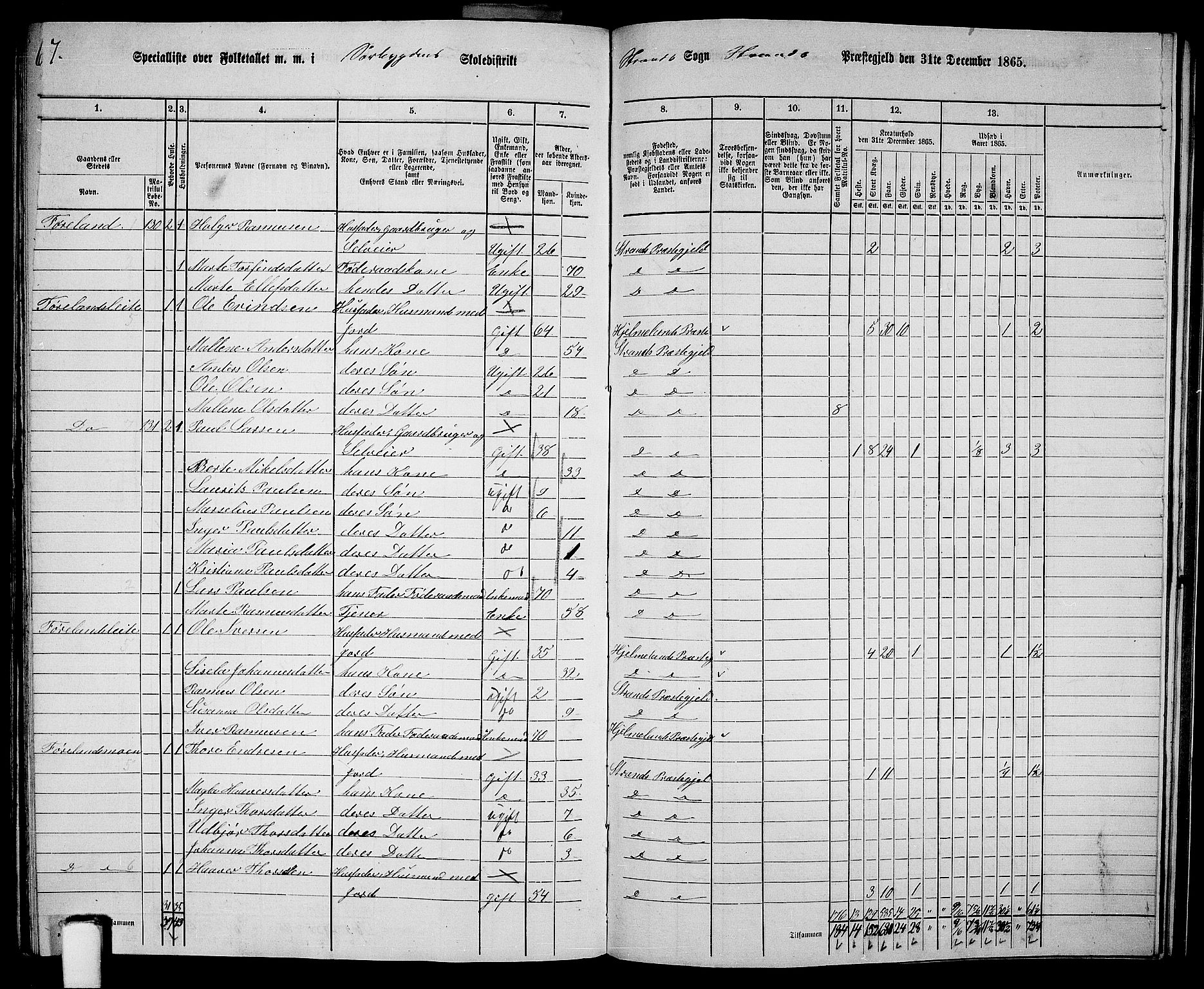 RA, 1865 census for Strand, 1865, p. 74