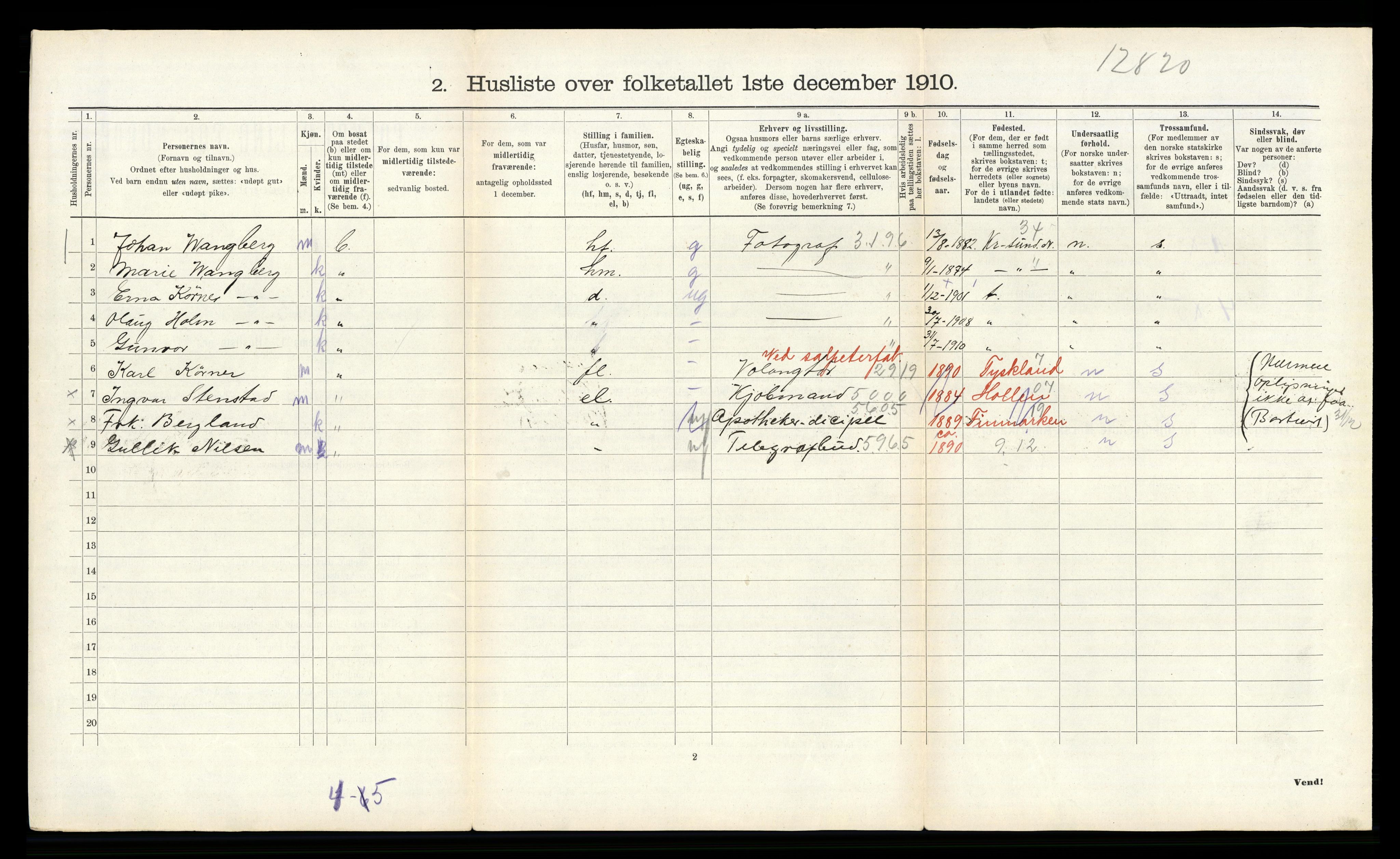 RA, 1910 census for Heddal, 1910, p. 134