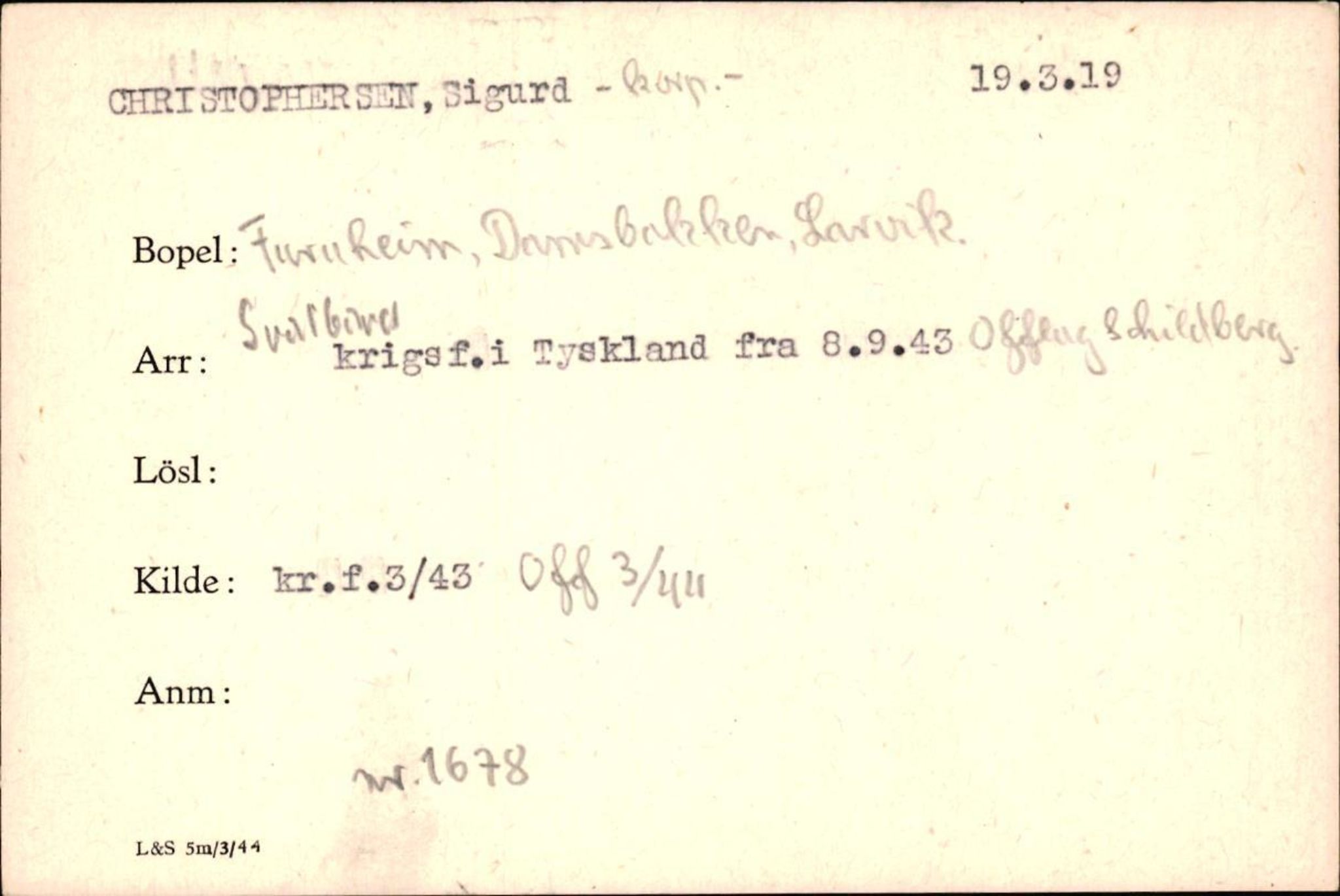 Forsvaret, Forsvarets krigshistoriske avdeling, AV/RA-RAFA-2017/Y/Yf/L0200: II-C-11-2102  -  Norske krigsfanger i Tyskland, 1940-1945, p. 176