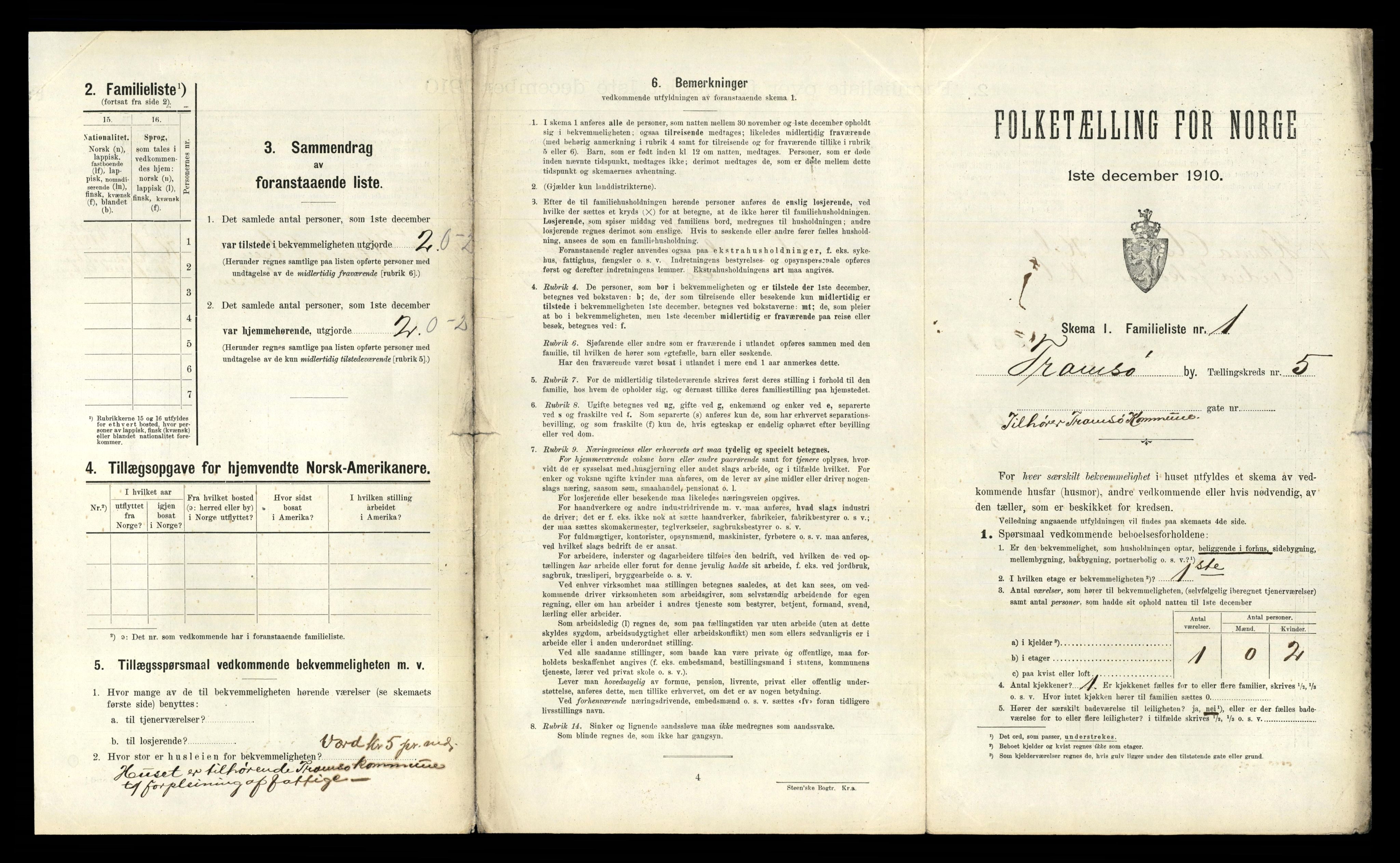 RA, 1910 census for Tromsø, 1910, p. 3972