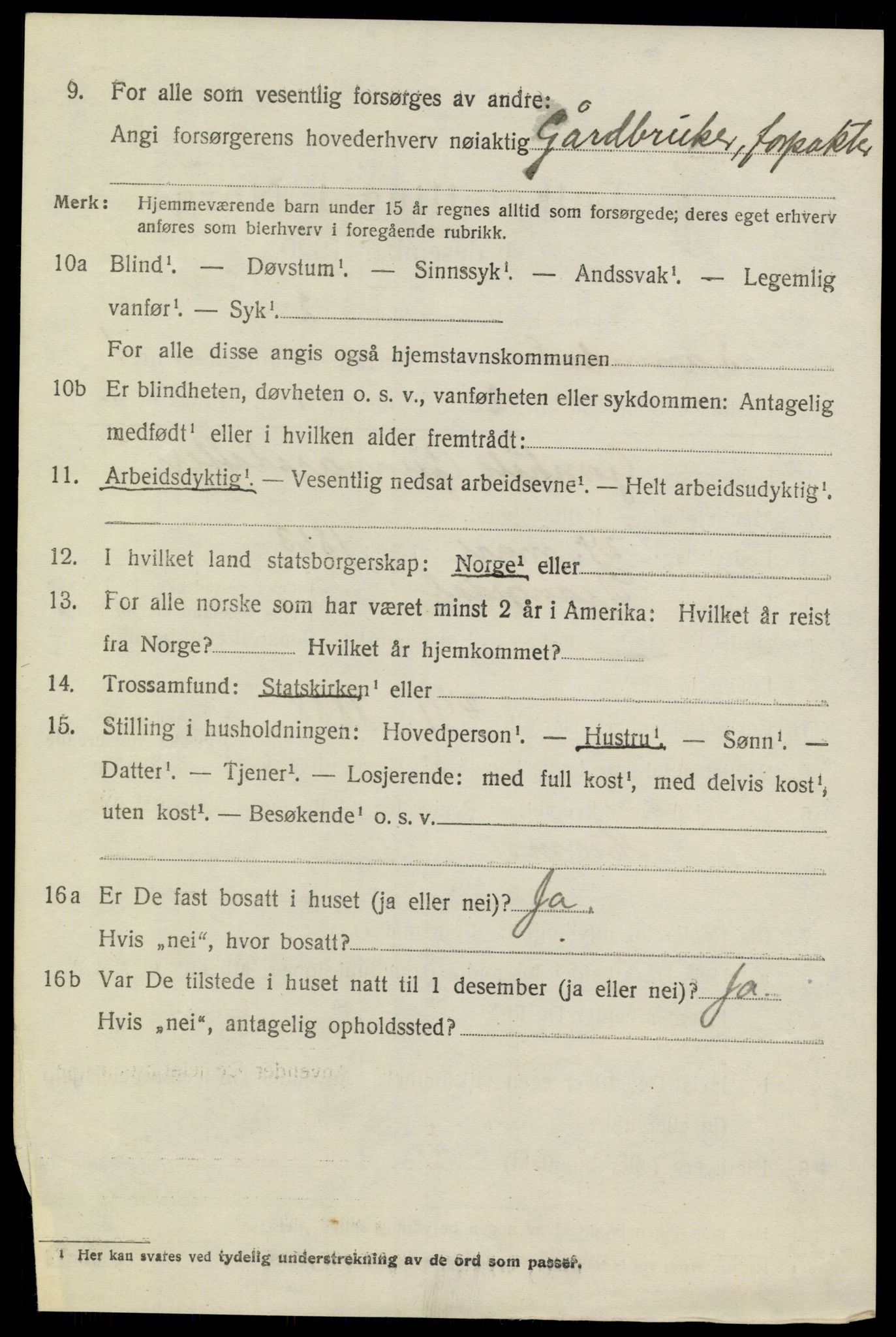 SAKO, 1920 census for Sannidal, 1920, p. 1044