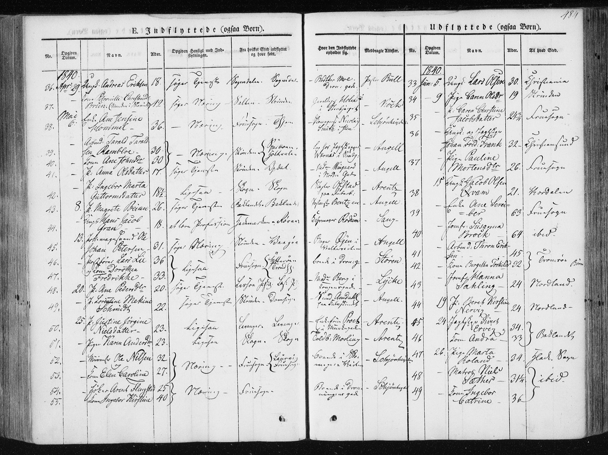 Ministerialprotokoller, klokkerbøker og fødselsregistre - Sør-Trøndelag, SAT/A-1456/601/L0049: Parish register (official) no. 601A17, 1839-1847, p. 484