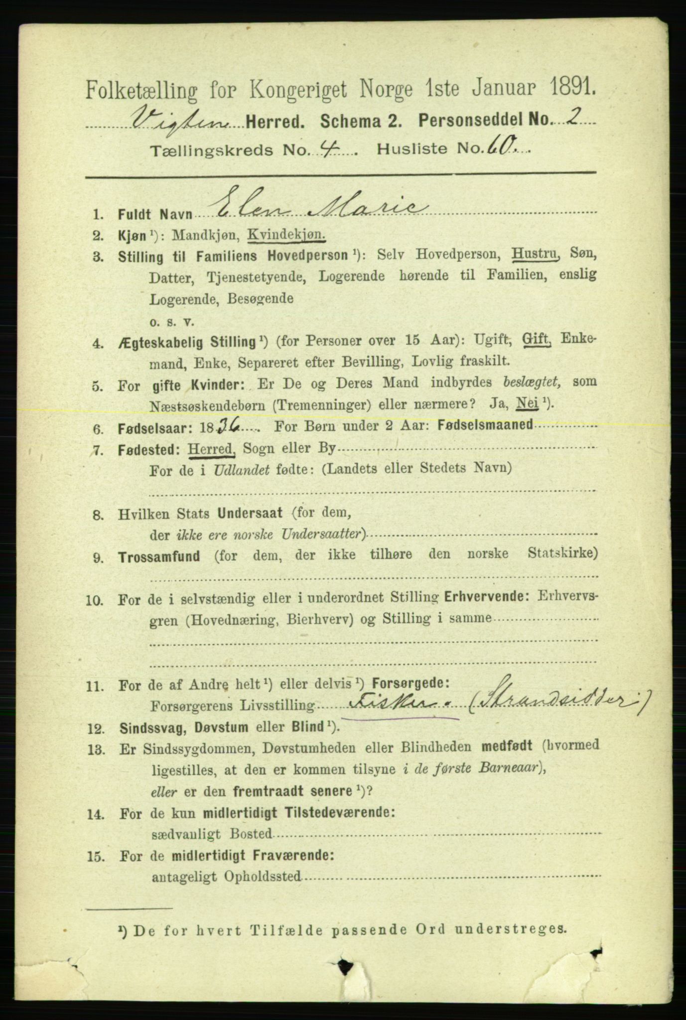 RA, 1891 census for 1750 Vikna, 1891, p. 2793