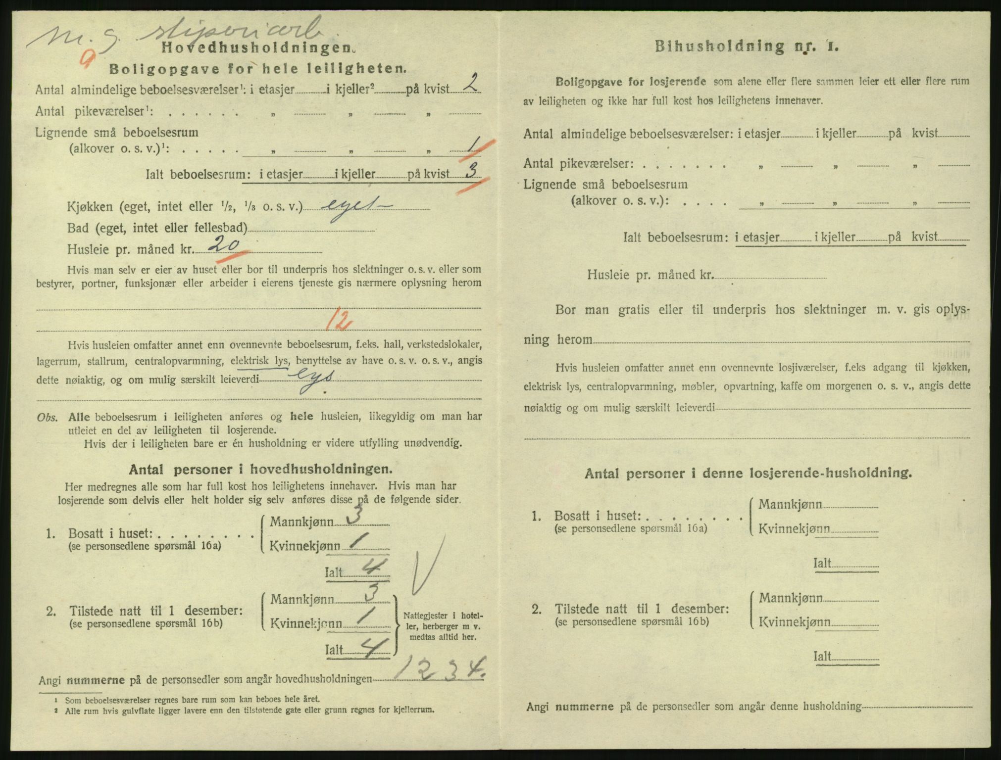 SAKO, 1920 census for Larvik, 1920, p. 3685