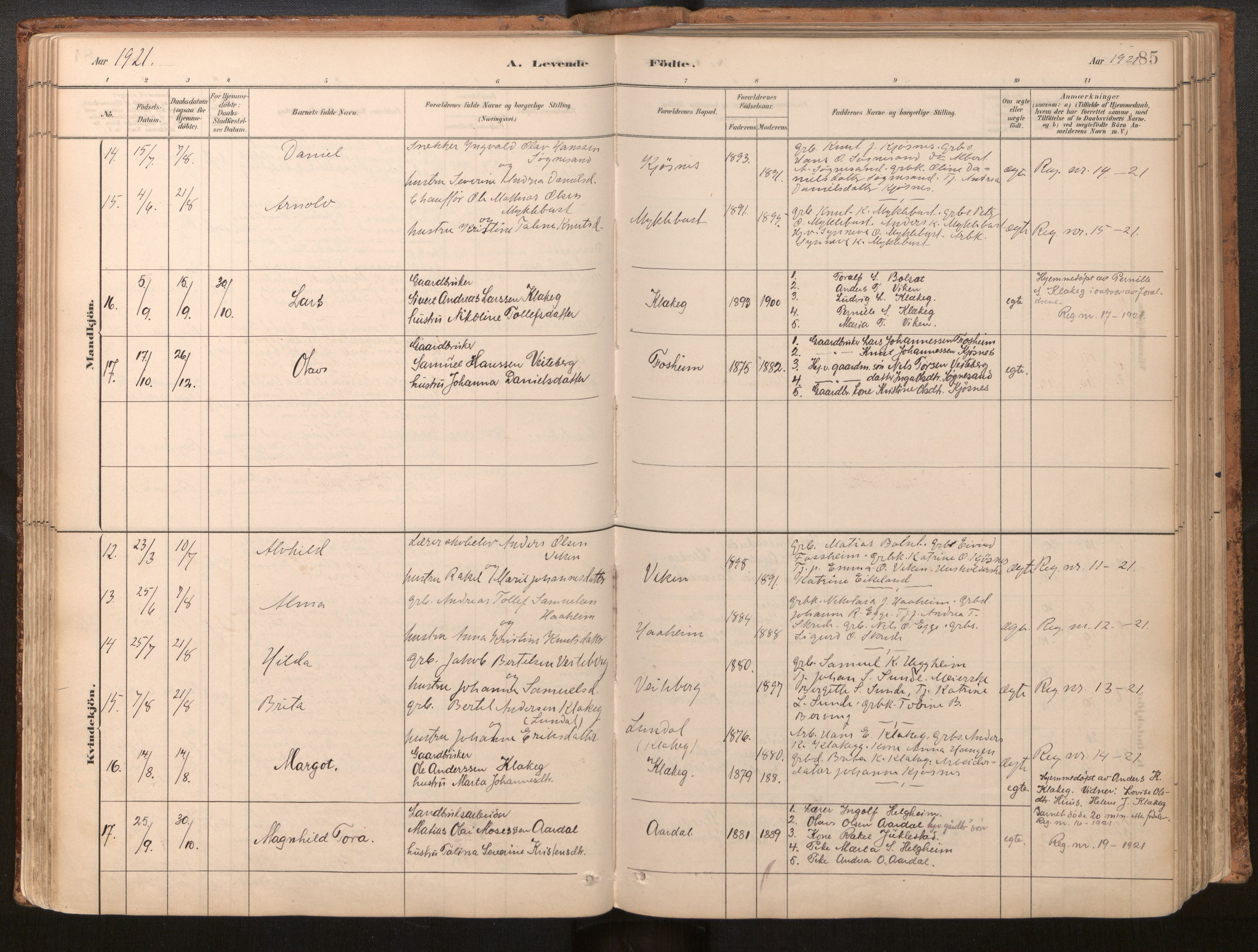 Jølster sokneprestembete, AV/SAB-A-80701/H/Haa/Haac/L0001: Parish register (official) no. C 1, 1882-1928, p. 85