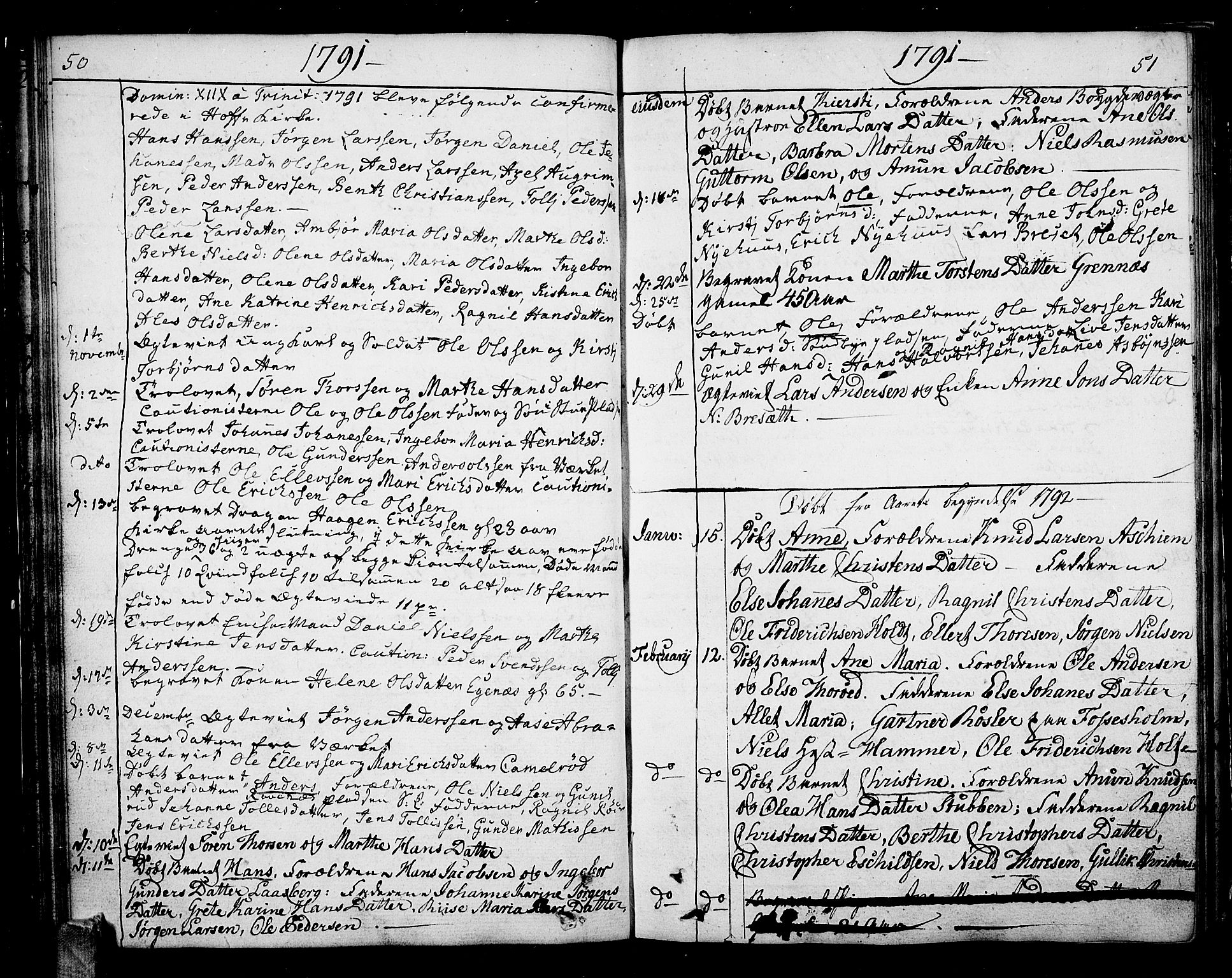 Hof kirkebøker, SAKO/A-64/F/Fa/L0003: Parish register (official) no. I 3, 1782-1814, p. 50-51