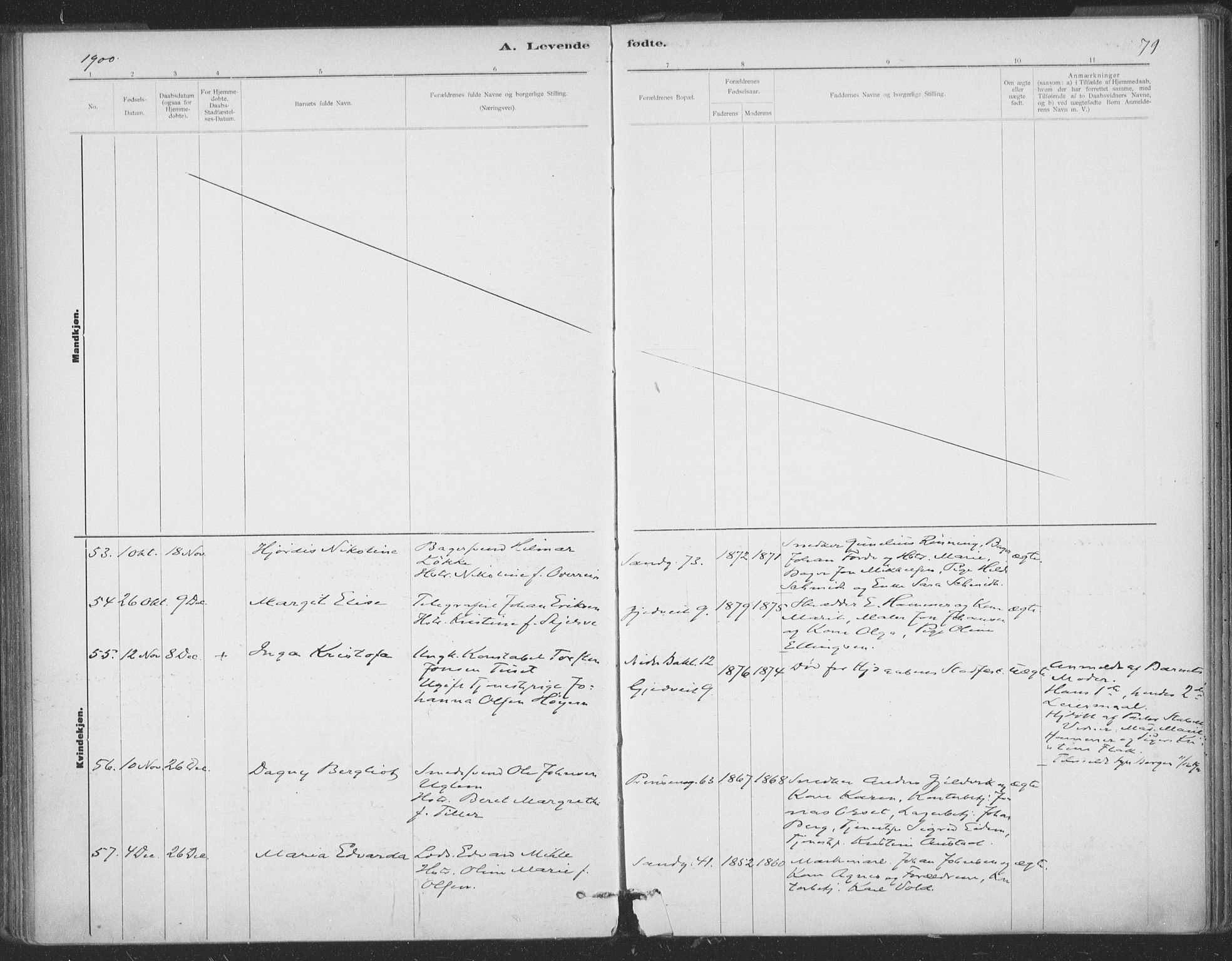 Ministerialprotokoller, klokkerbøker og fødselsregistre - Sør-Trøndelag, SAT/A-1456/602/L0122: Parish register (official) no. 602A20, 1892-1908, p. 79