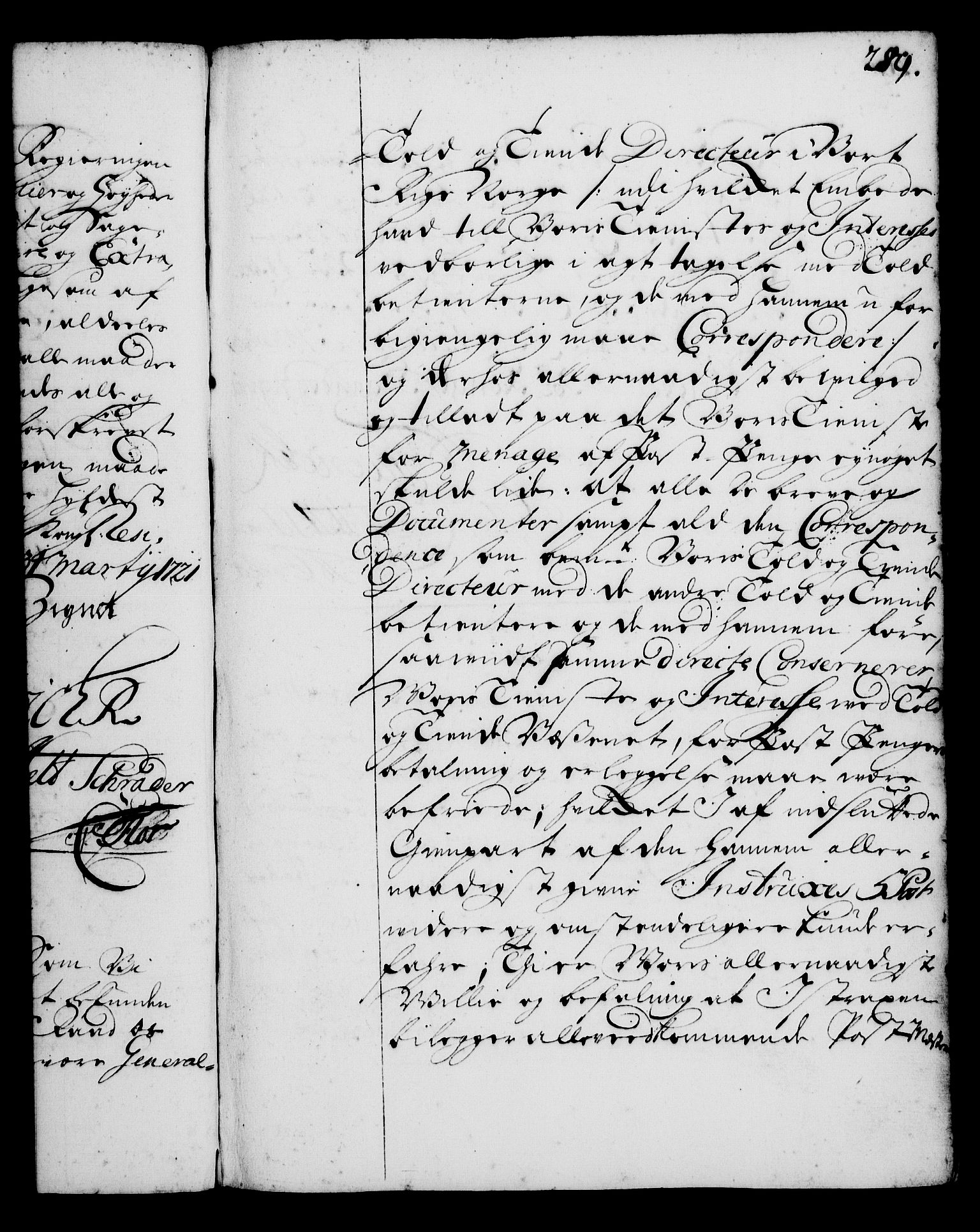 Rentekammeret, Kammerkanselliet, AV/RA-EA-3111/G/Gg/Gga/L0001: Norsk ekspedisjonsprotokoll med register (merket RK 53.1), 1720-1723, p. 289