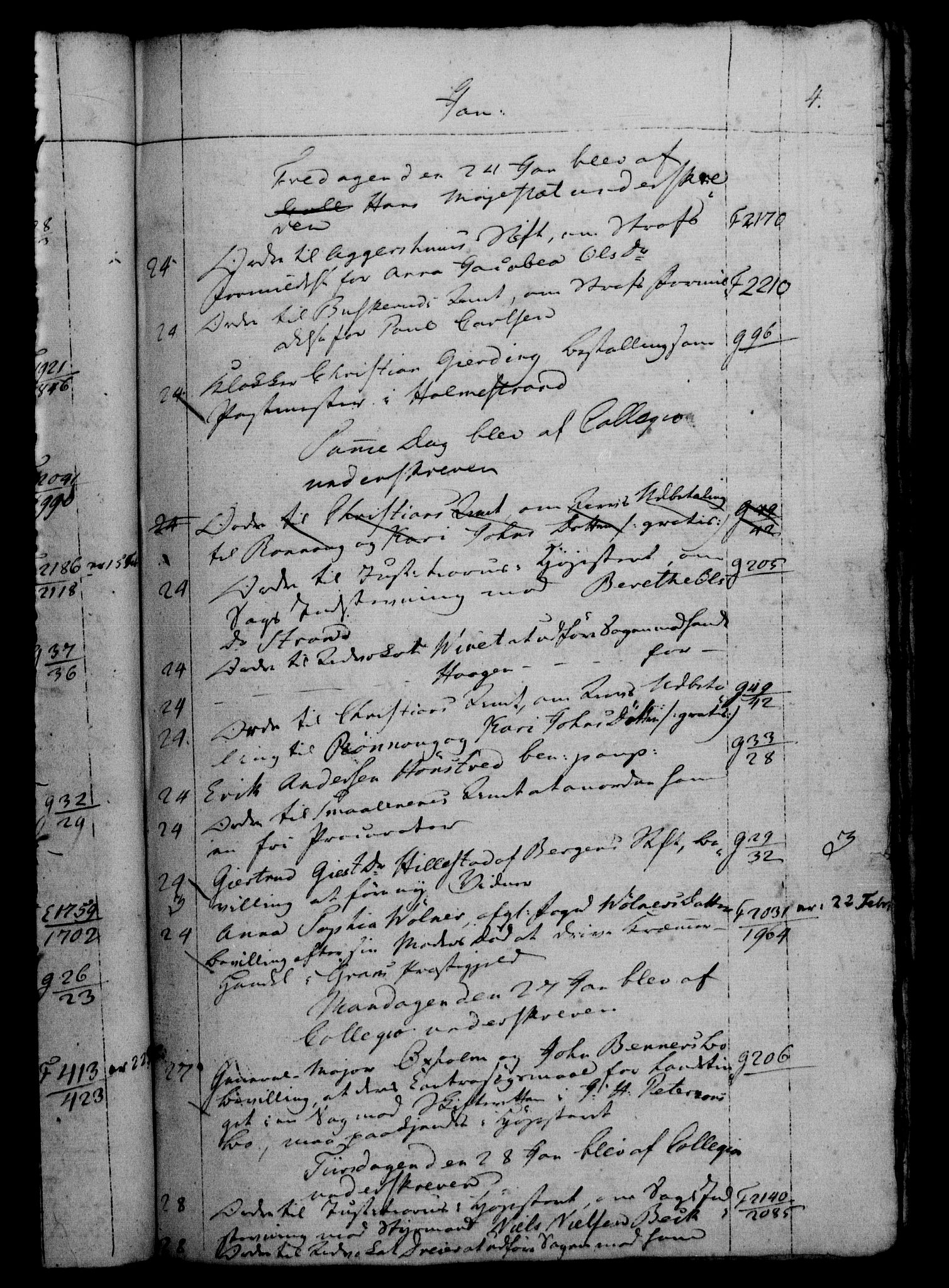 Danske Kanselli 1800-1814, RA/EA-3024/H/Hf/Hfb/Hfbc/L0007: Underskrivelsesbok m. register, 1806, p. 4
