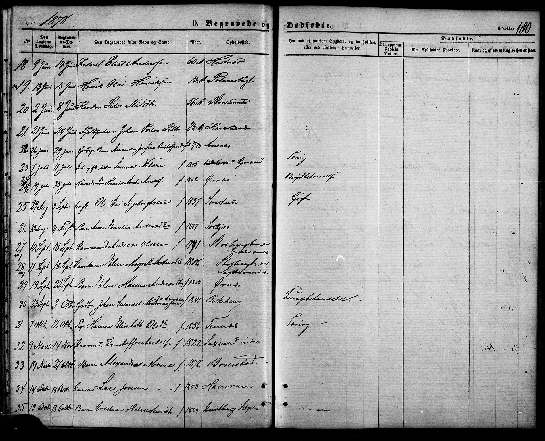 Balsfjord sokneprestembete, SATØ/S-1303/G/Ga/L0004kirke: Parish register (official) no. 4, 1871-1883, p. 180