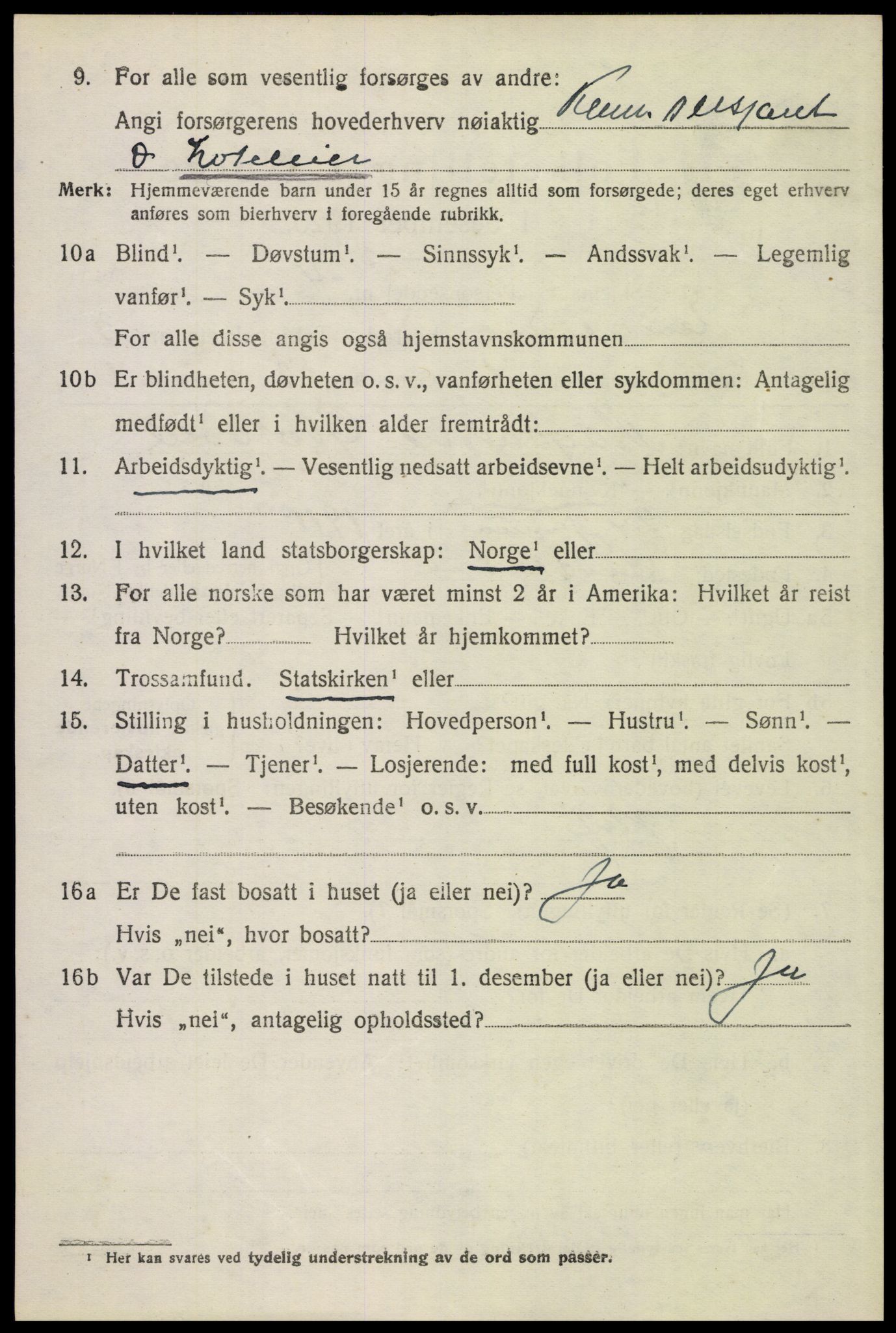 SAH, 1920 census for Engerdal, 1920, p. 1518