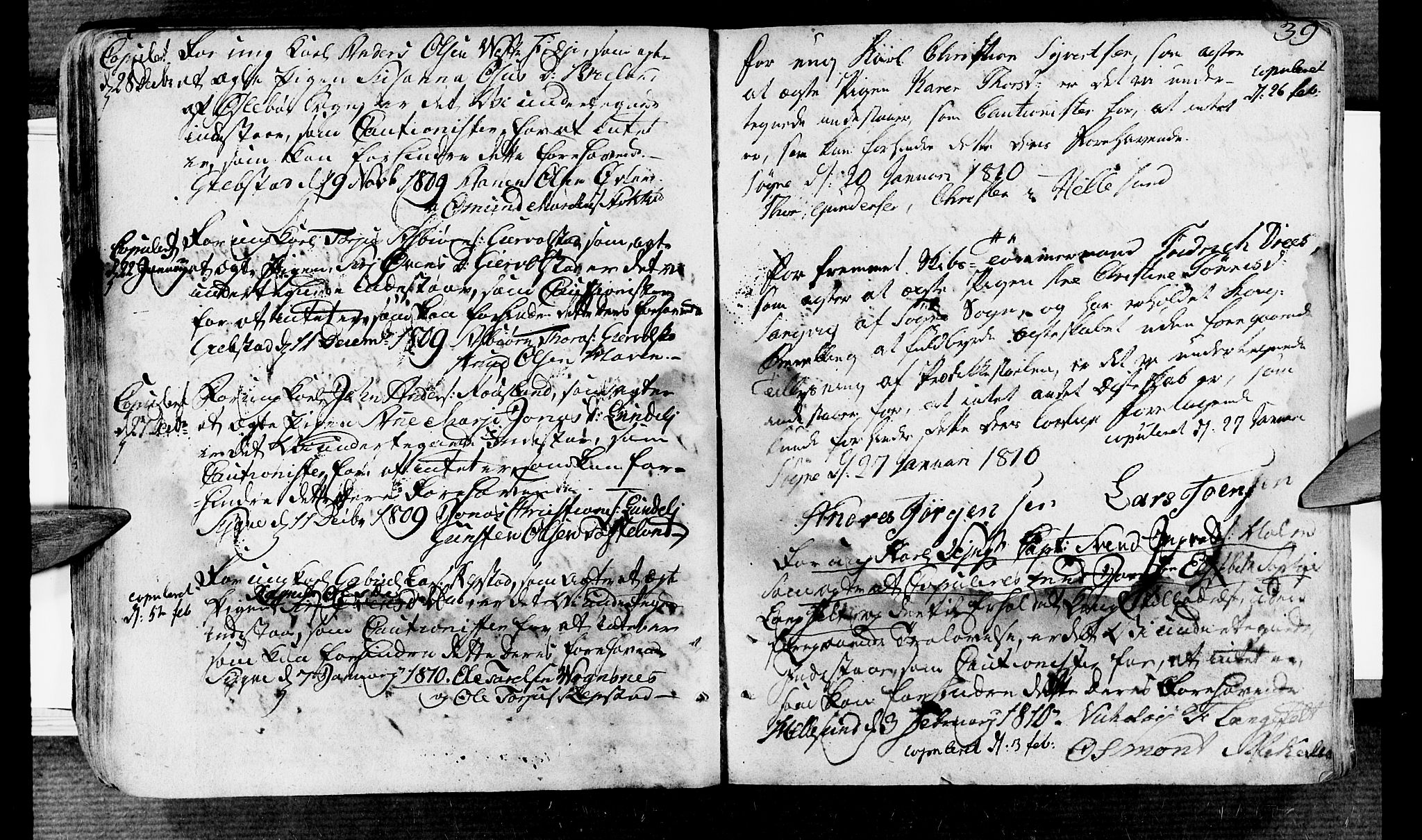 Søgne sokneprestkontor, SAK/1111-0037/F/Fa/Fab/L0007: Parish register (official) no. A 7, 1791-1851, p. 39