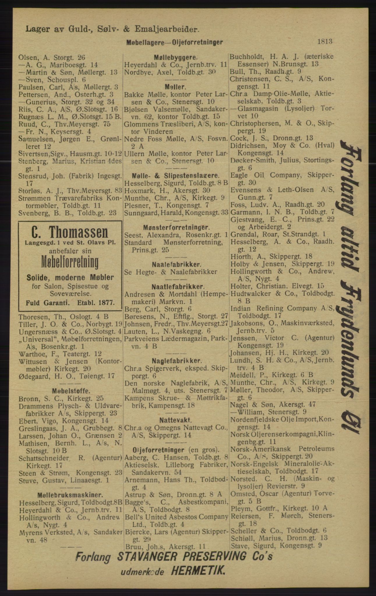 Kristiania/Oslo adressebok, PUBL/-, 1913, p. 1769