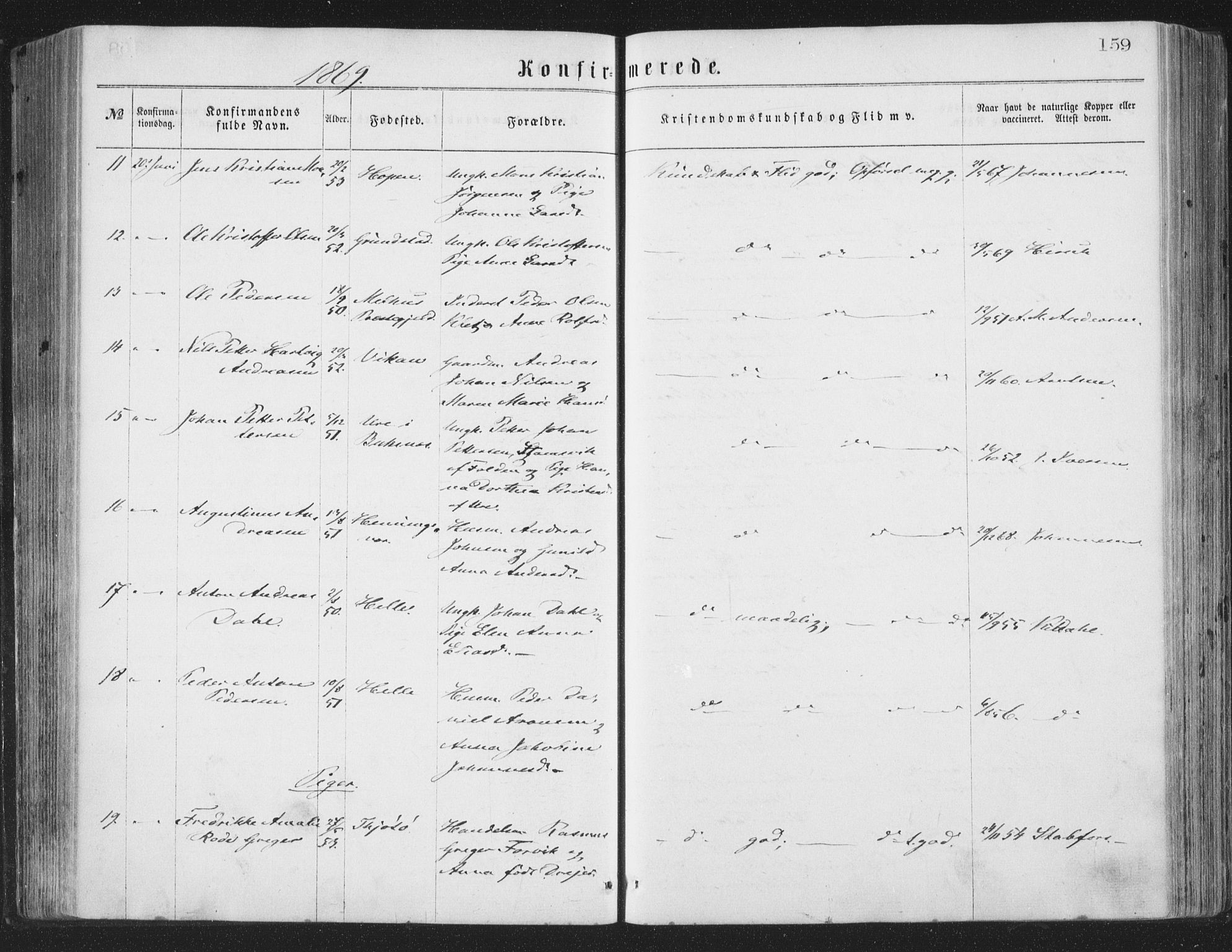 Ministerialprotokoller, klokkerbøker og fødselsregistre - Nordland, AV/SAT-A-1459/874/L1057: Parish register (official) no. 874A01, 1866-1877, p. 159