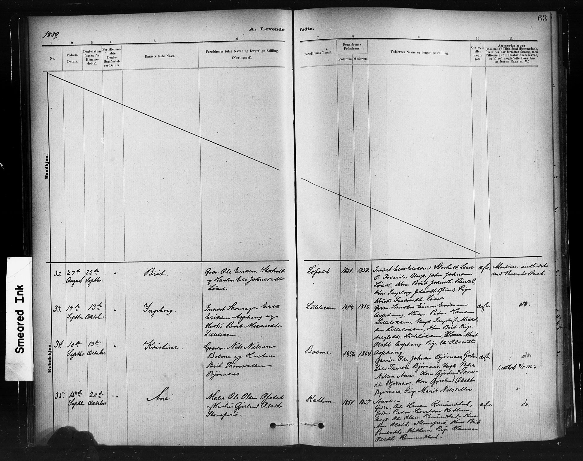 Ministerialprotokoller, klokkerbøker og fødselsregistre - Møre og Romsdal, AV/SAT-A-1454/598/L1069: Parish register (official) no. 598A03, 1882-1895, p. 63