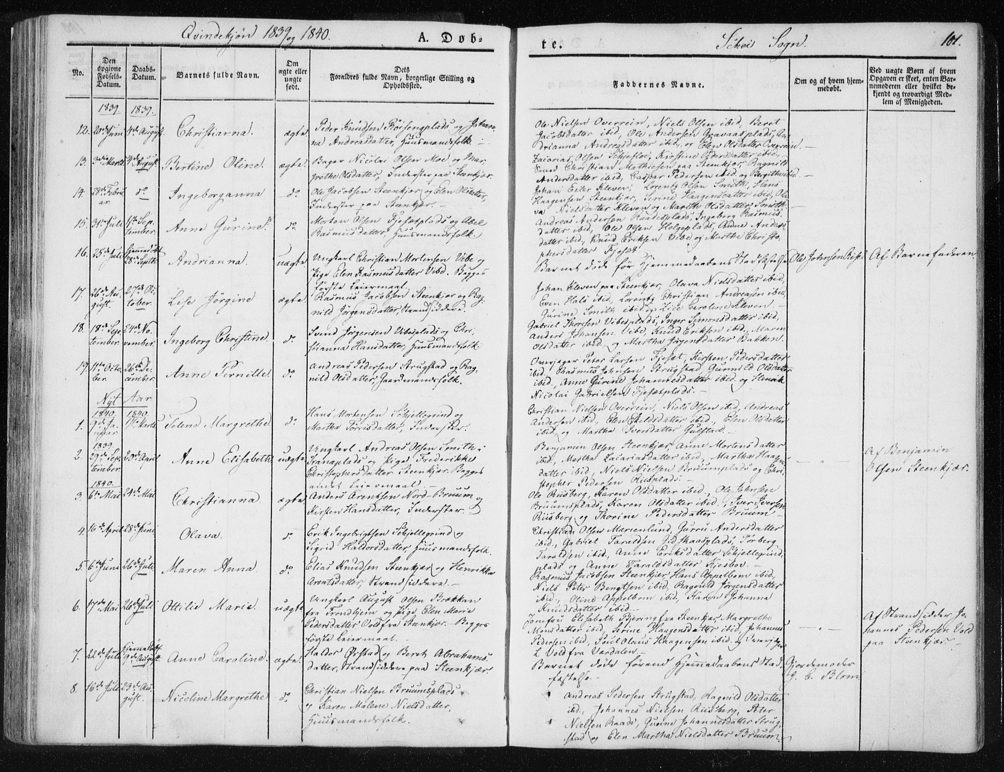 Ministerialprotokoller, klokkerbøker og fødselsregistre - Nord-Trøndelag, SAT/A-1458/735/L0339: Parish register (official) no. 735A06 /2, 1836-1848, p. 101