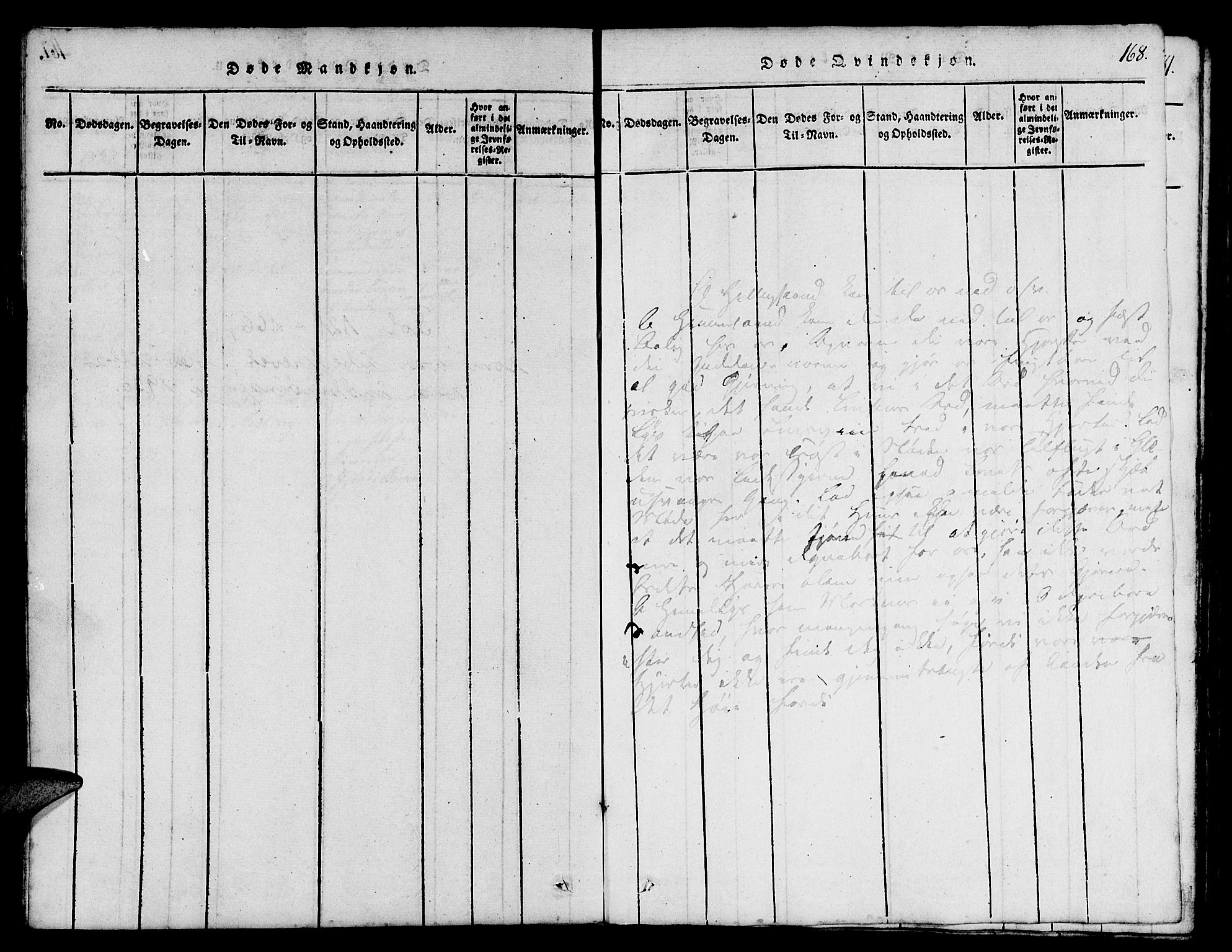 Ministerialprotokoller, klokkerbøker og fødselsregistre - Sør-Trøndelag, SAT/A-1456/665/L0776: Parish register (copy) no. 665C01, 1817-1837, p. 168