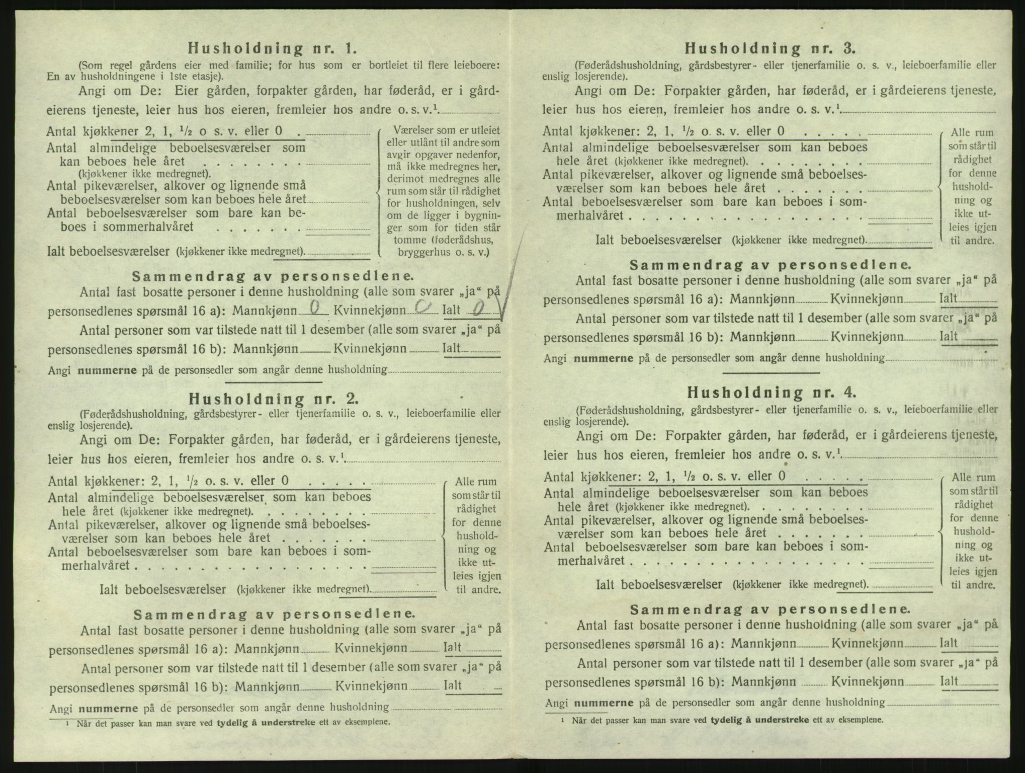 SAKO, 1920 census for Bamble, 1920, p. 2000