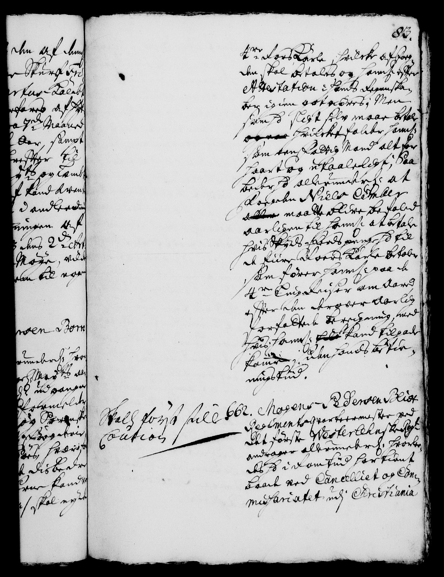 Rentekammeret, Kammerkanselliet, RA/EA-3111/G/Gh/Gha/L0003: Norsk ekstraktmemorialprotokoll, sak. 600-765 (merket RK 53.48), 1720-1721, p. 83