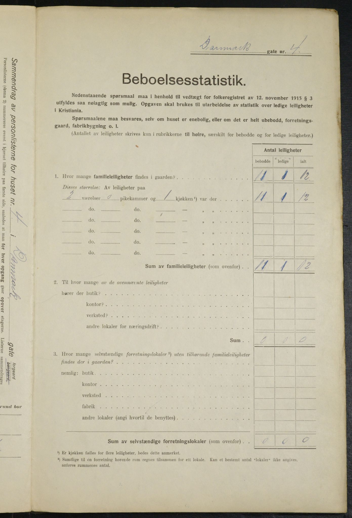 OBA, Municipal Census 1916 for Kristiania, 1916, p. 14637