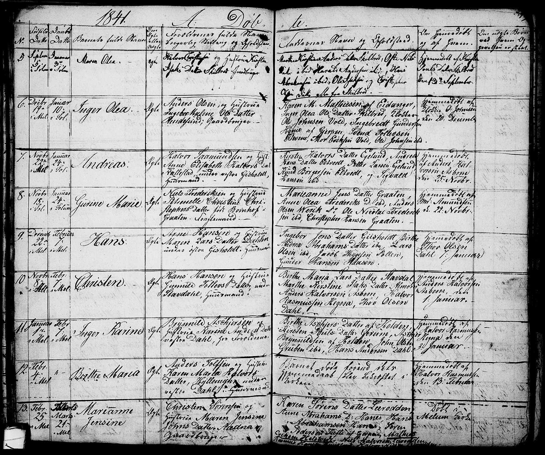 Solum kirkebøker, SAKO/A-306/G/Ga/L0002: Parish register (copy) no. I 2, 1834-1848, p. 79