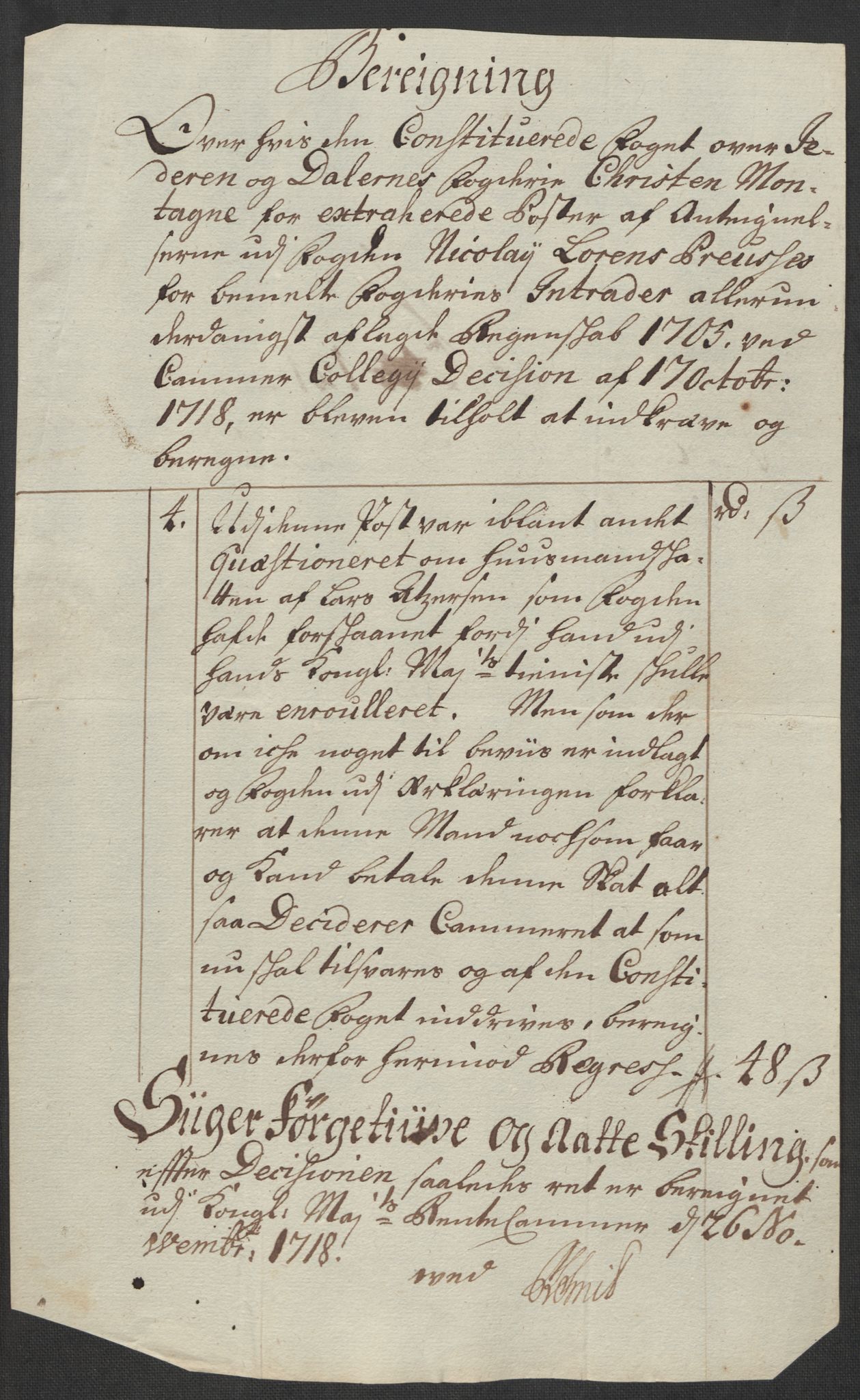 Rentekammeret inntil 1814, Reviderte regnskaper, Fogderegnskap, AV/RA-EA-4092/R46/L2743: Fogderegnskap Jæren og Dalane, 1718, p. 402