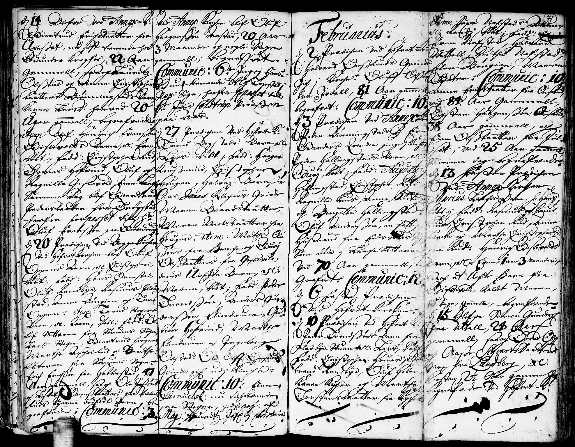 Ullensaker prestekontor Kirkebøker, AV/SAO-A-10236a/F/Fa/L0001: Parish register (official) no. I 1, 1689-1701, p. 71