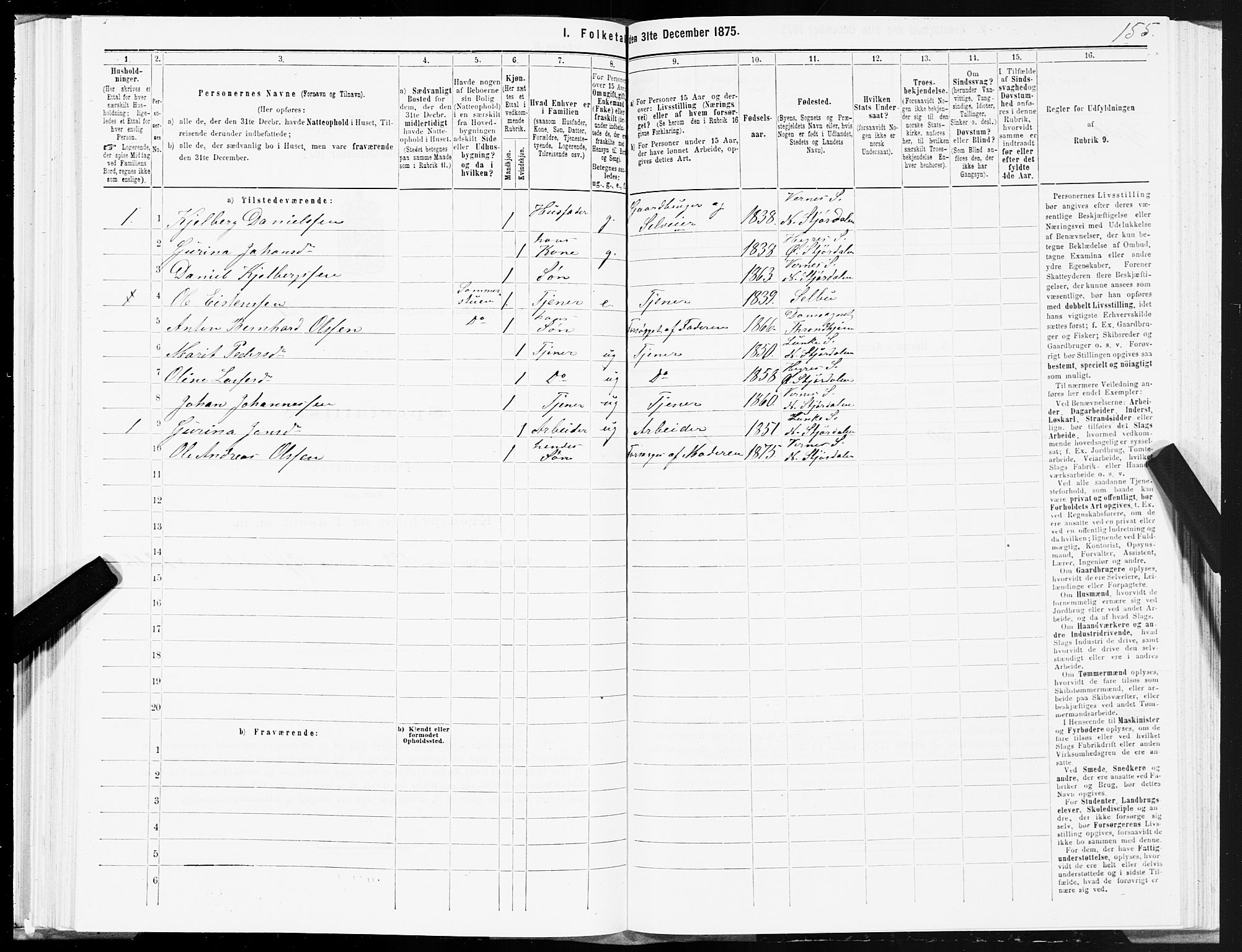 SAT, 1875 census for 1714P Nedre Stjørdal, 1875, p. 7155