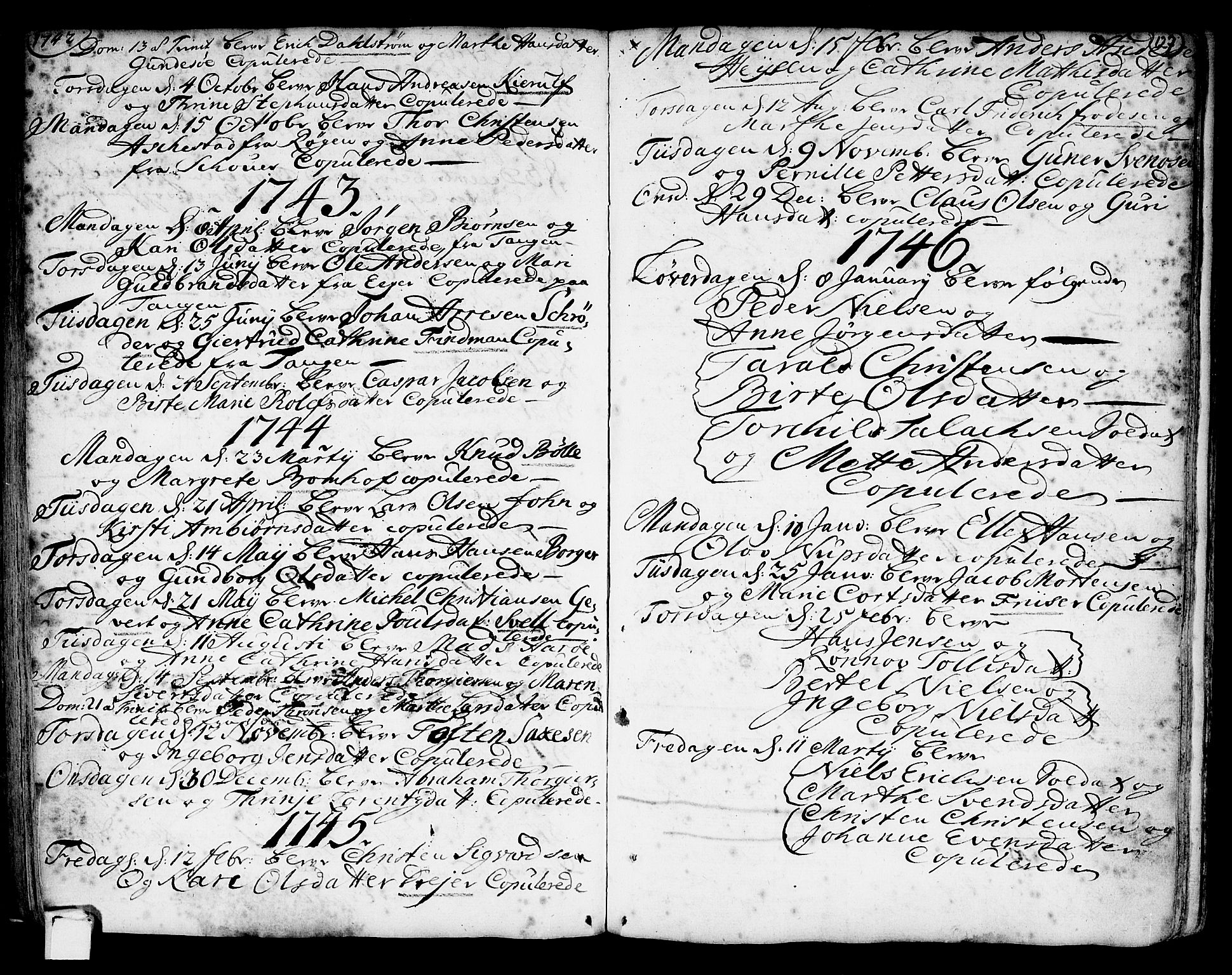 Strømsø kirkebøker, SAKO/A-246/F/Fb/L0002: Parish register (official) no. II 2, 1739-1814, p. 127