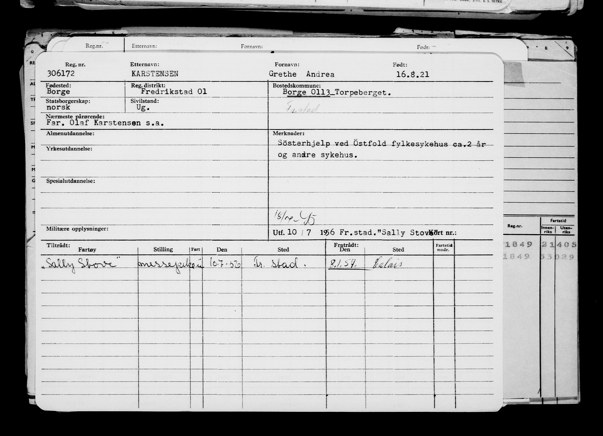 Direktoratet for sjømenn, AV/RA-S-3545/G/Gb/L0197: Hovedkort, 1921, p. 111