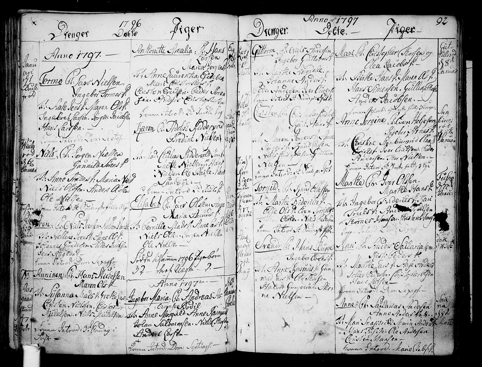 Borre kirkebøker, AV/SAKO-A-338/F/Fa/L0002: Parish register (official) no. I 2, 1752-1806, p. 92