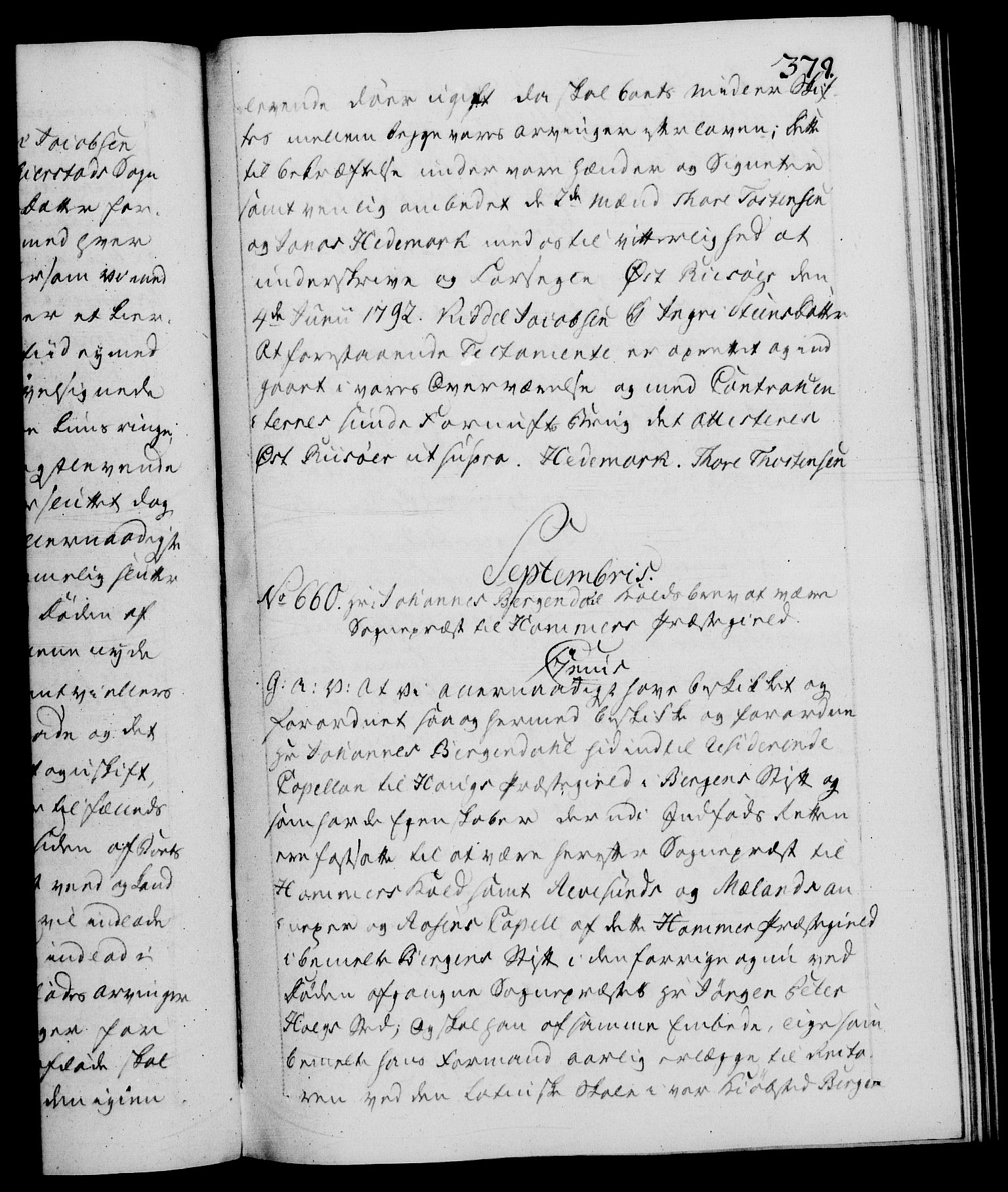 Danske Kanselli 1572-1799, RA/EA-3023/F/Fc/Fca/Fcaa/L0054: Norske registre, 1792-1793, p. 379a