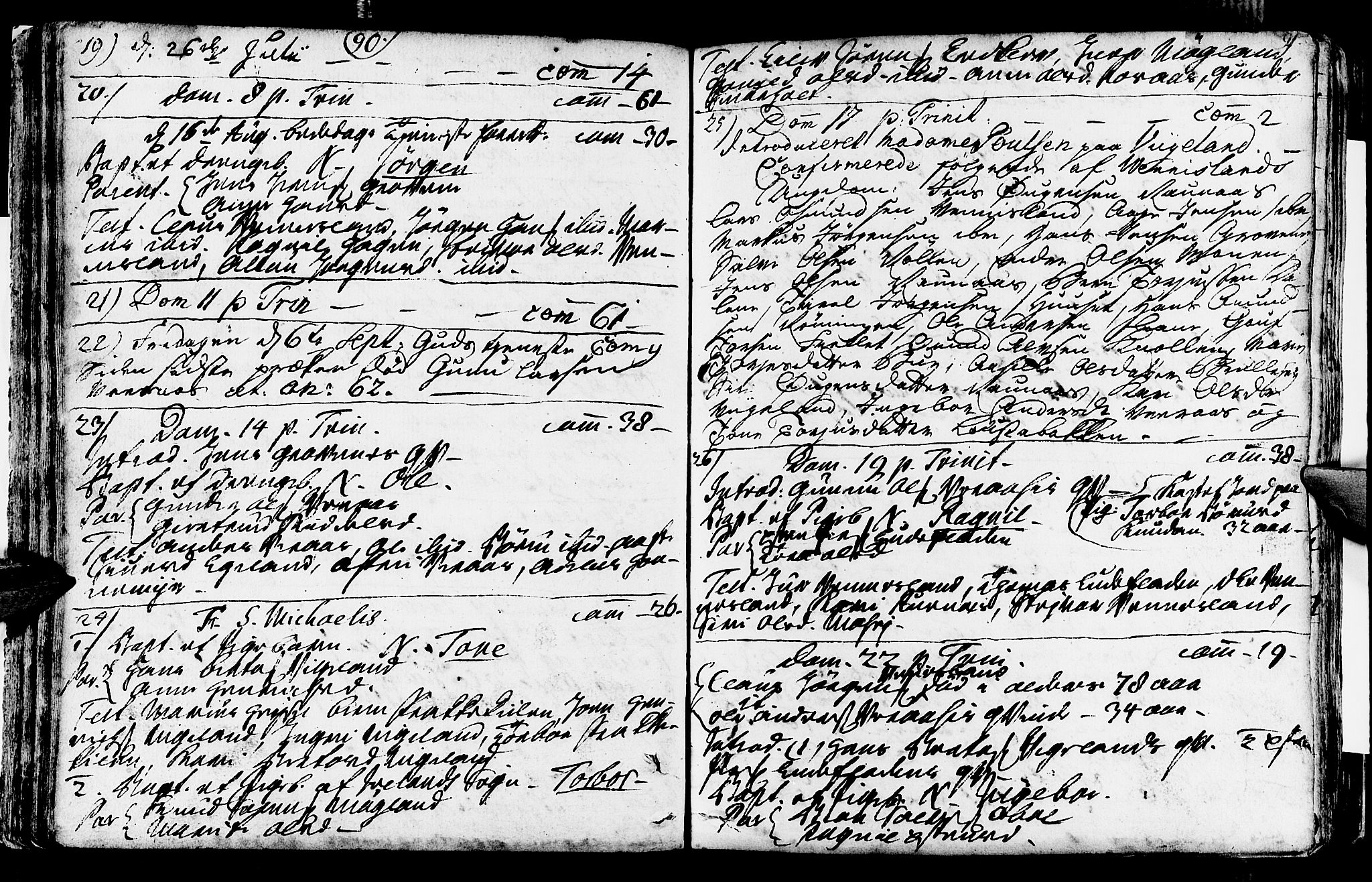 Vennesla sokneprestkontor, AV/SAK-1111-0045/Fa/Fab/L0001: Parish register (official) no. A 1, 1741-1794, p. 90-91