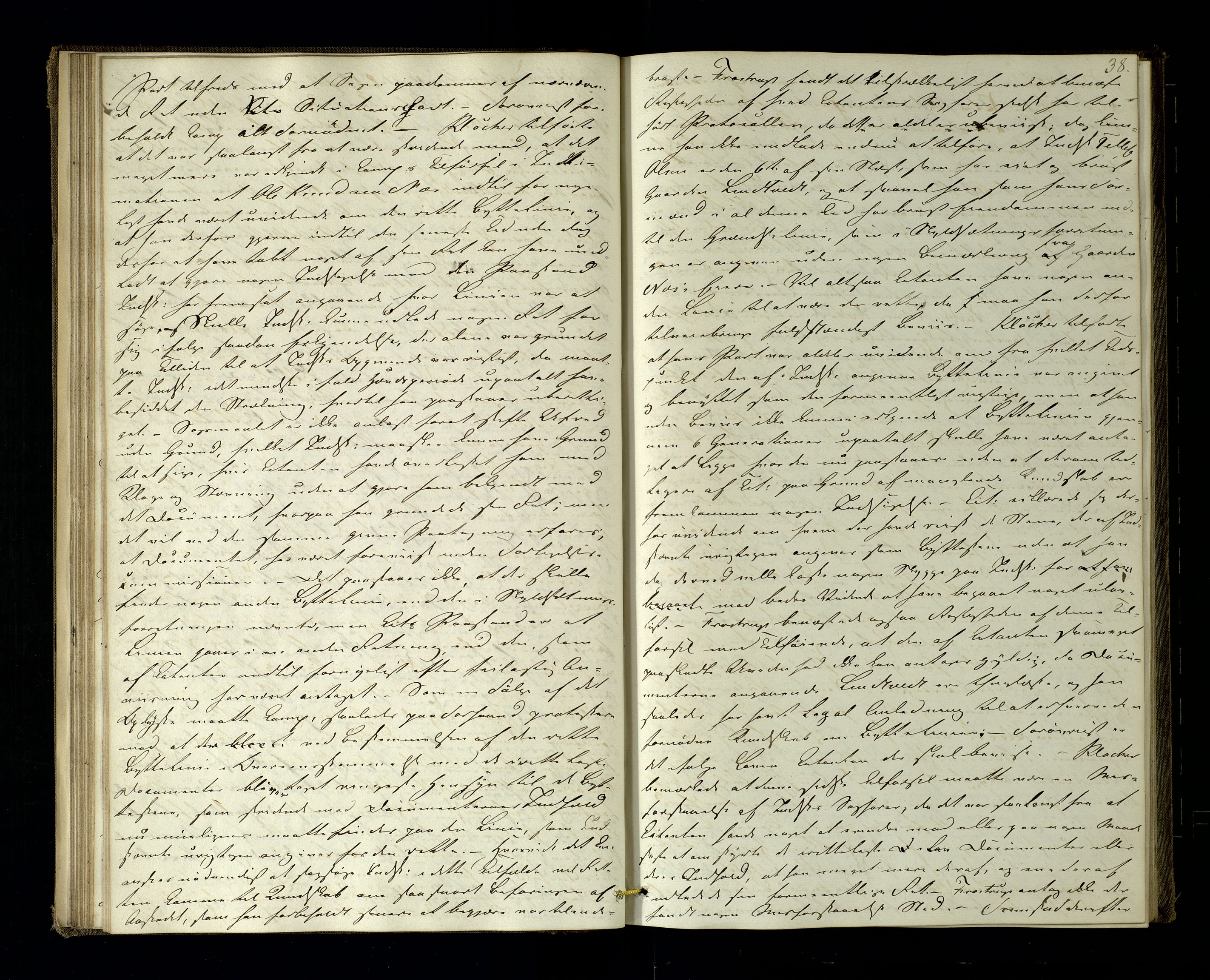Østre Råbyggelag sorenskriveri, AV/SAK-1221-0016/F/Fb/L0006: Ekstrarettsprotokoll nr 6, 1852, p. 38