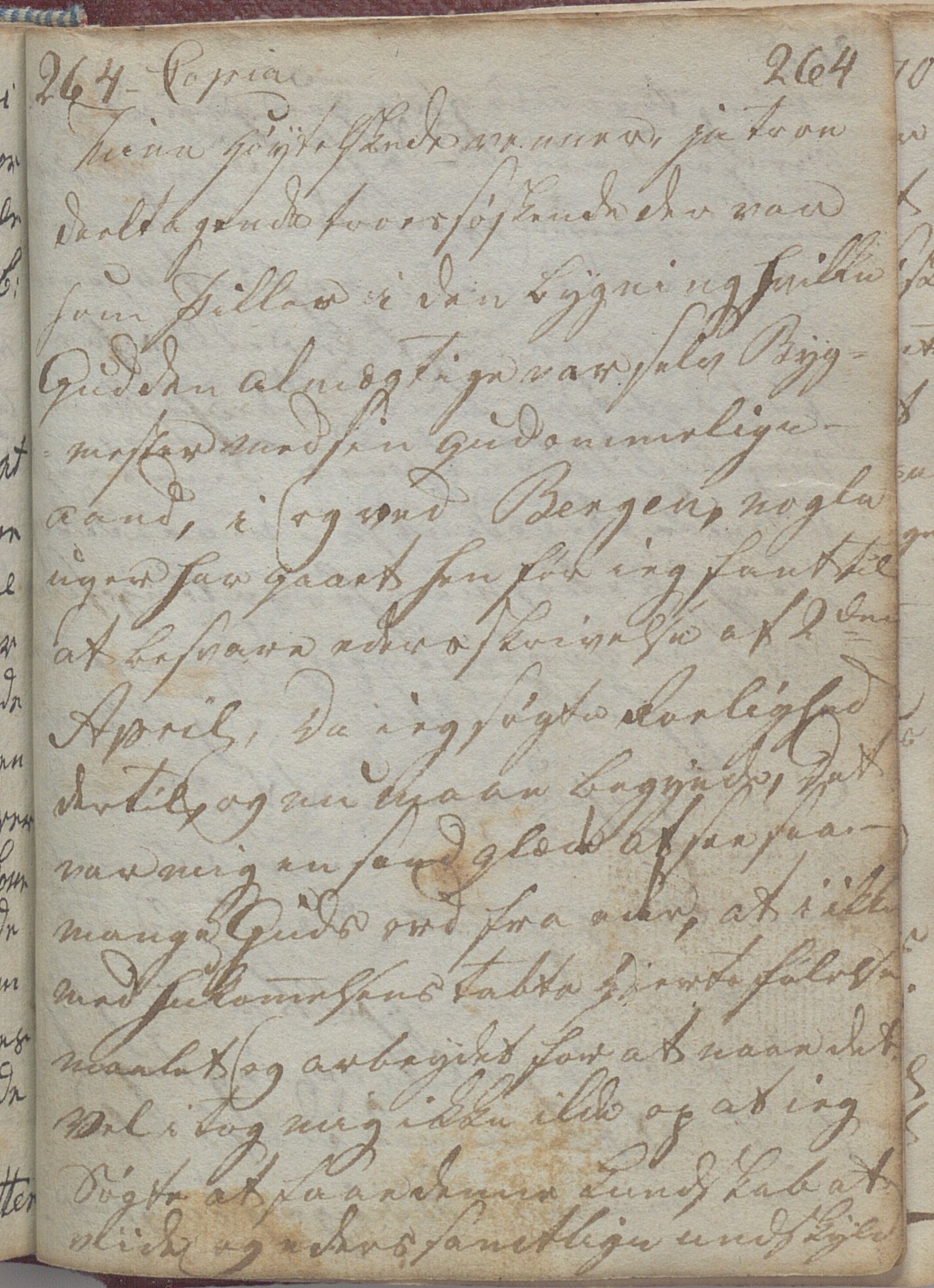 Heggtveitsamlingen, TMF/A-1007/H/L0047/0005: Kopibøker, brev etc.  / "MF I"(Kopibok frå Heggtveits samling), 1800-1823, p. 264