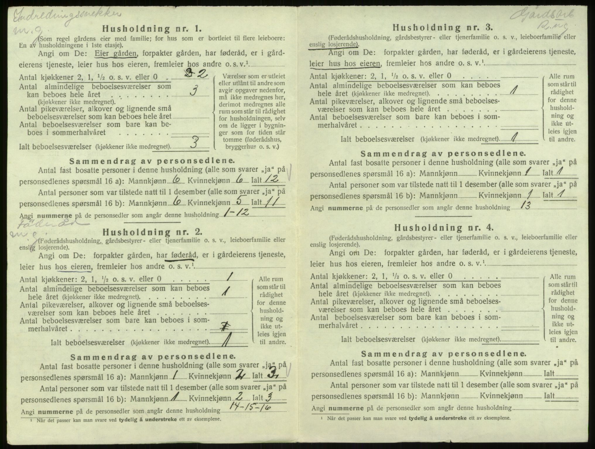 SAB, 1920 census for Hosanger, 1920, p. 384