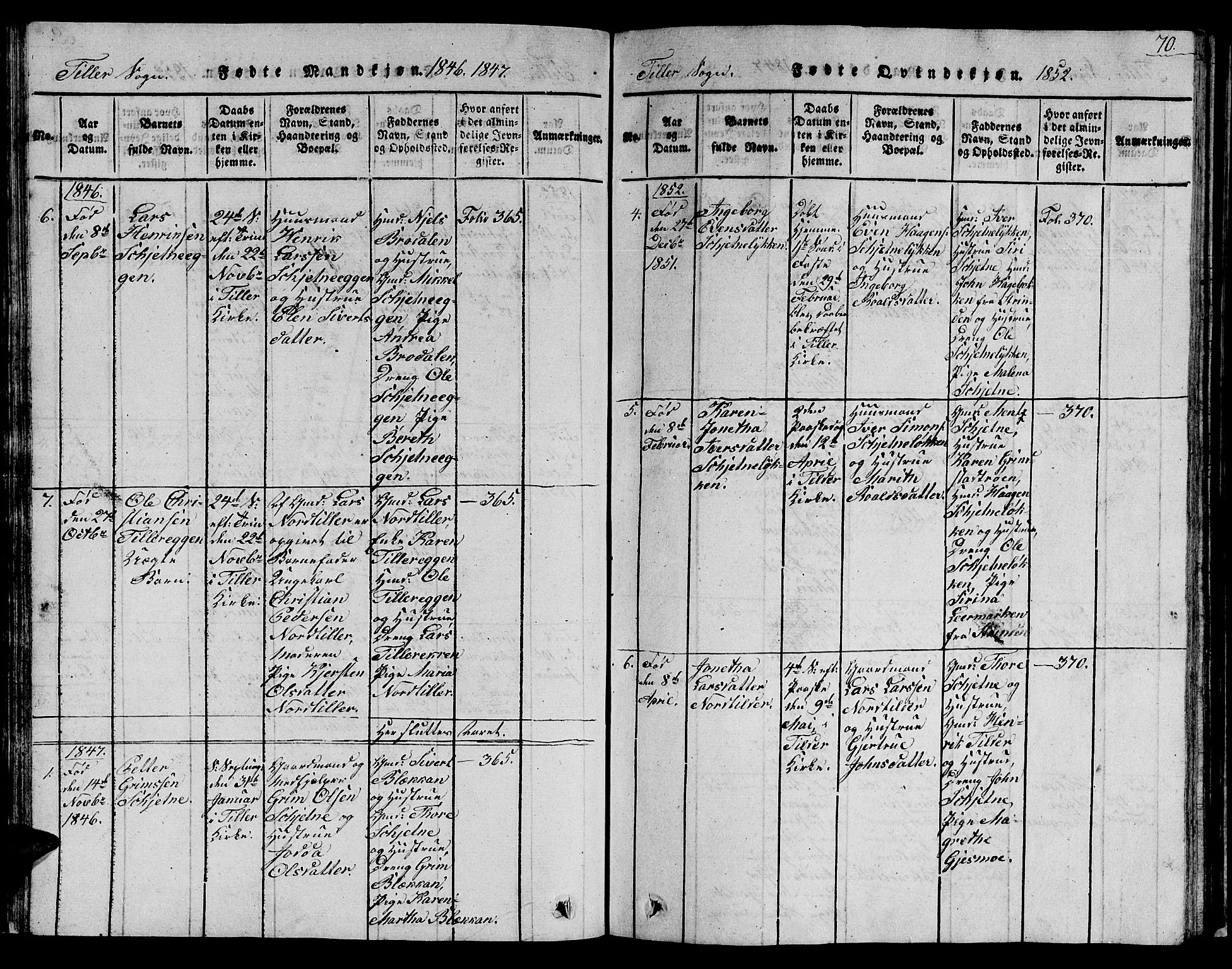 Ministerialprotokoller, klokkerbøker og fødselsregistre - Sør-Trøndelag, SAT/A-1456/621/L0458: Parish register (copy) no. 621C01, 1816-1865, p. 70